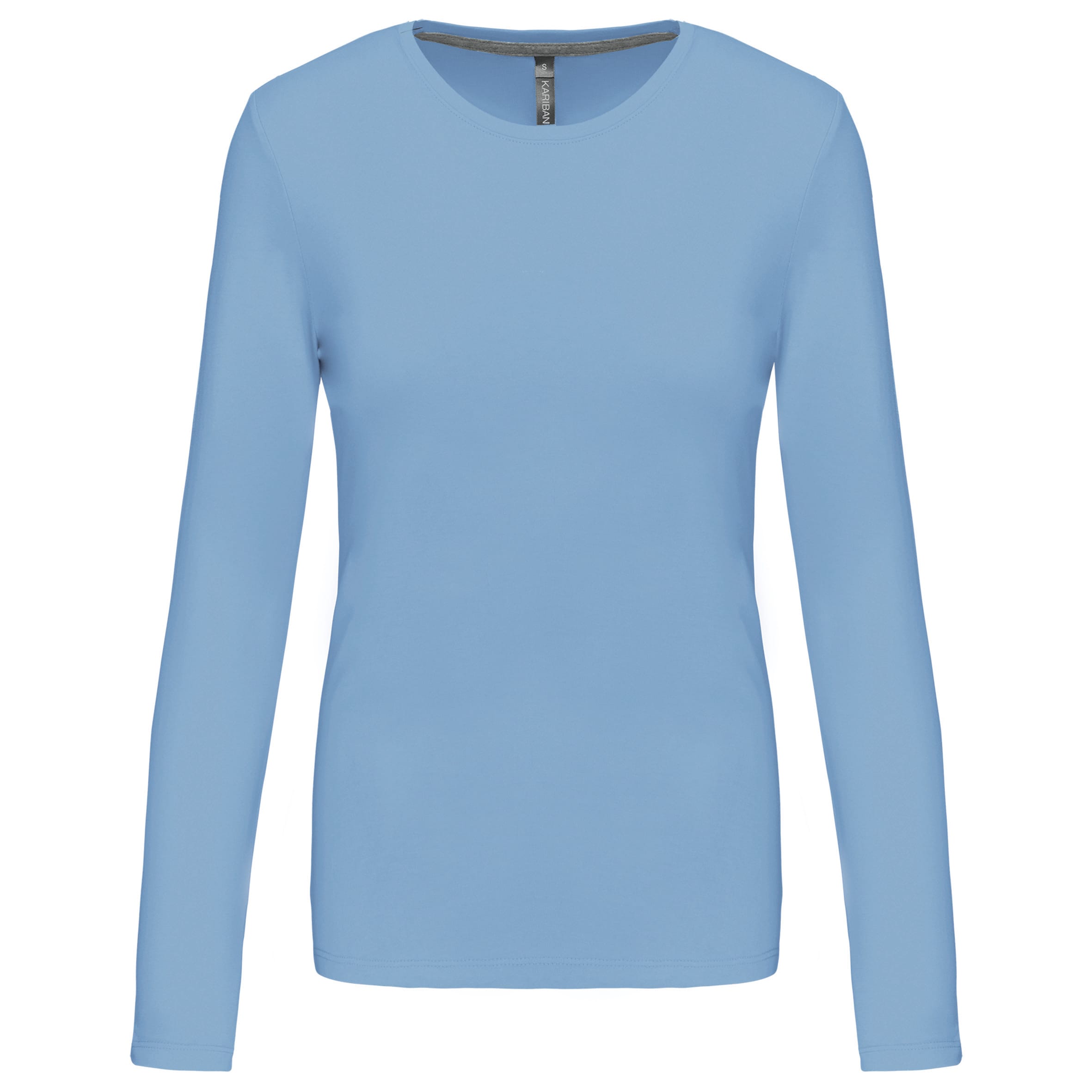 Dames T-shirt met ronde hals en lange mouwen