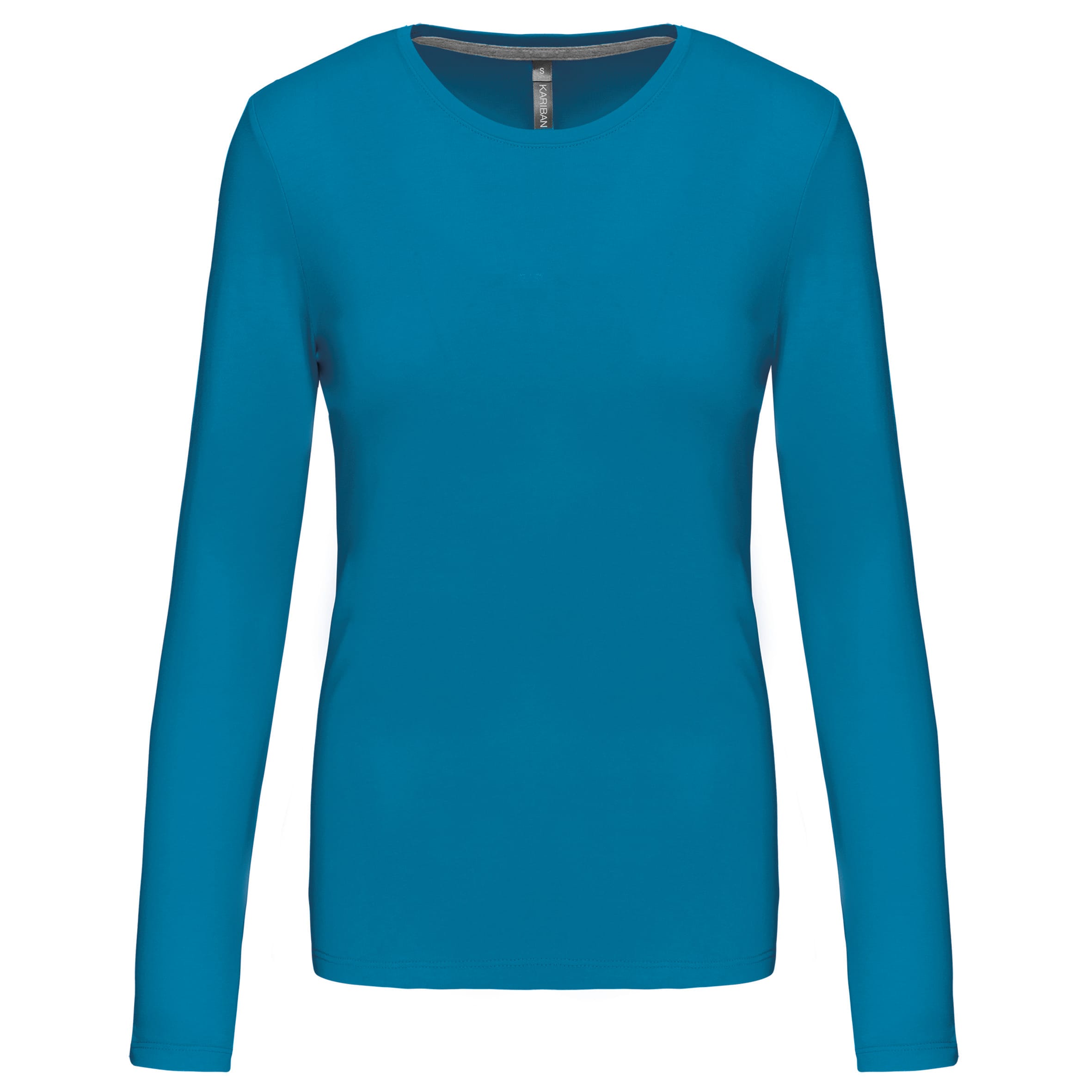 Dames T-shirt met ronde hals en lange mouwen