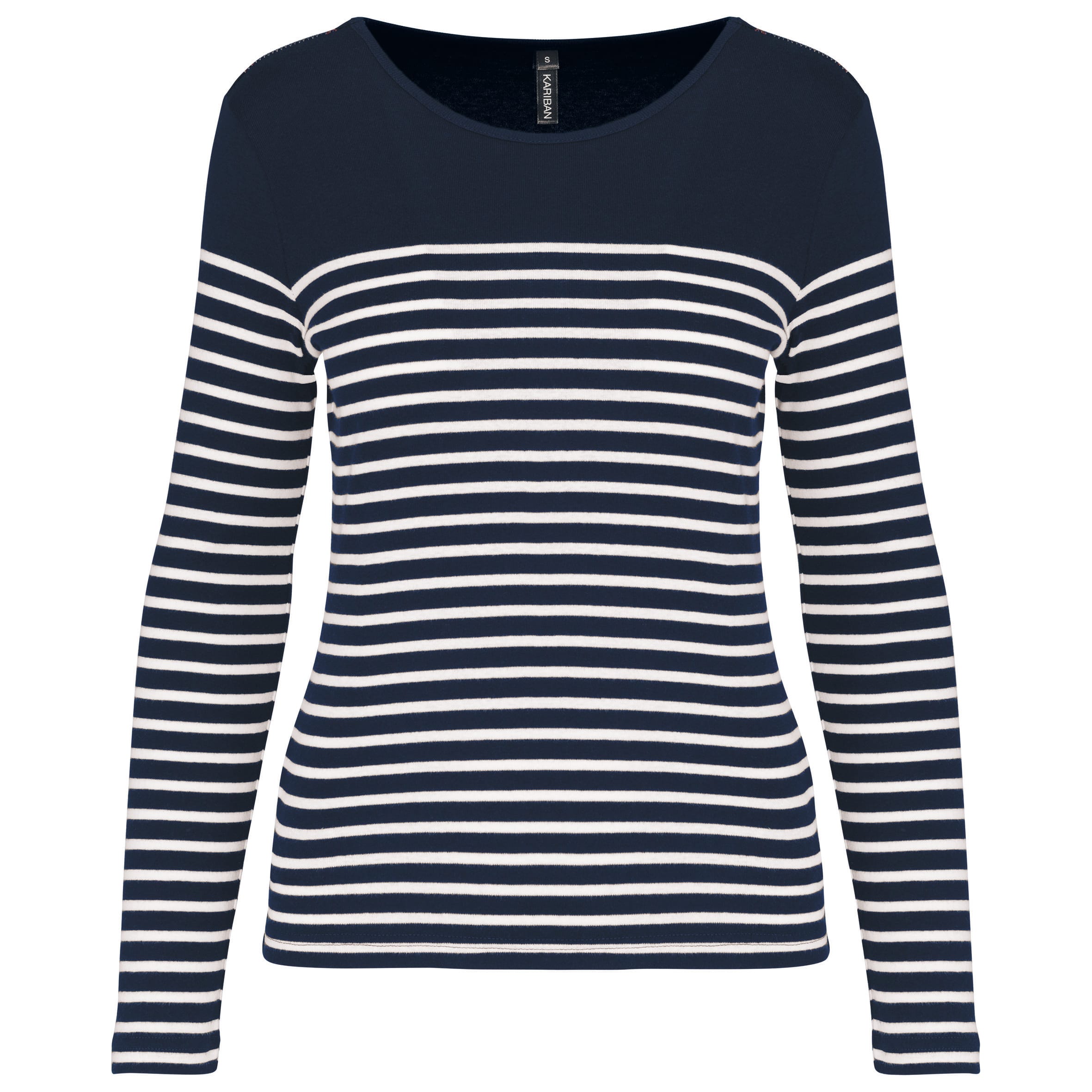 Striped women's long sleeve t-shirt