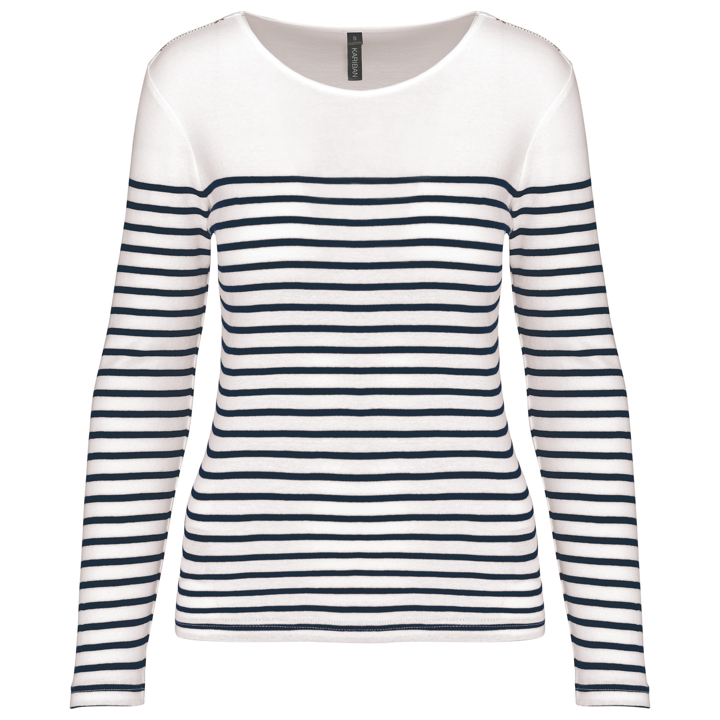 Striped women's long sleeve t-shirt