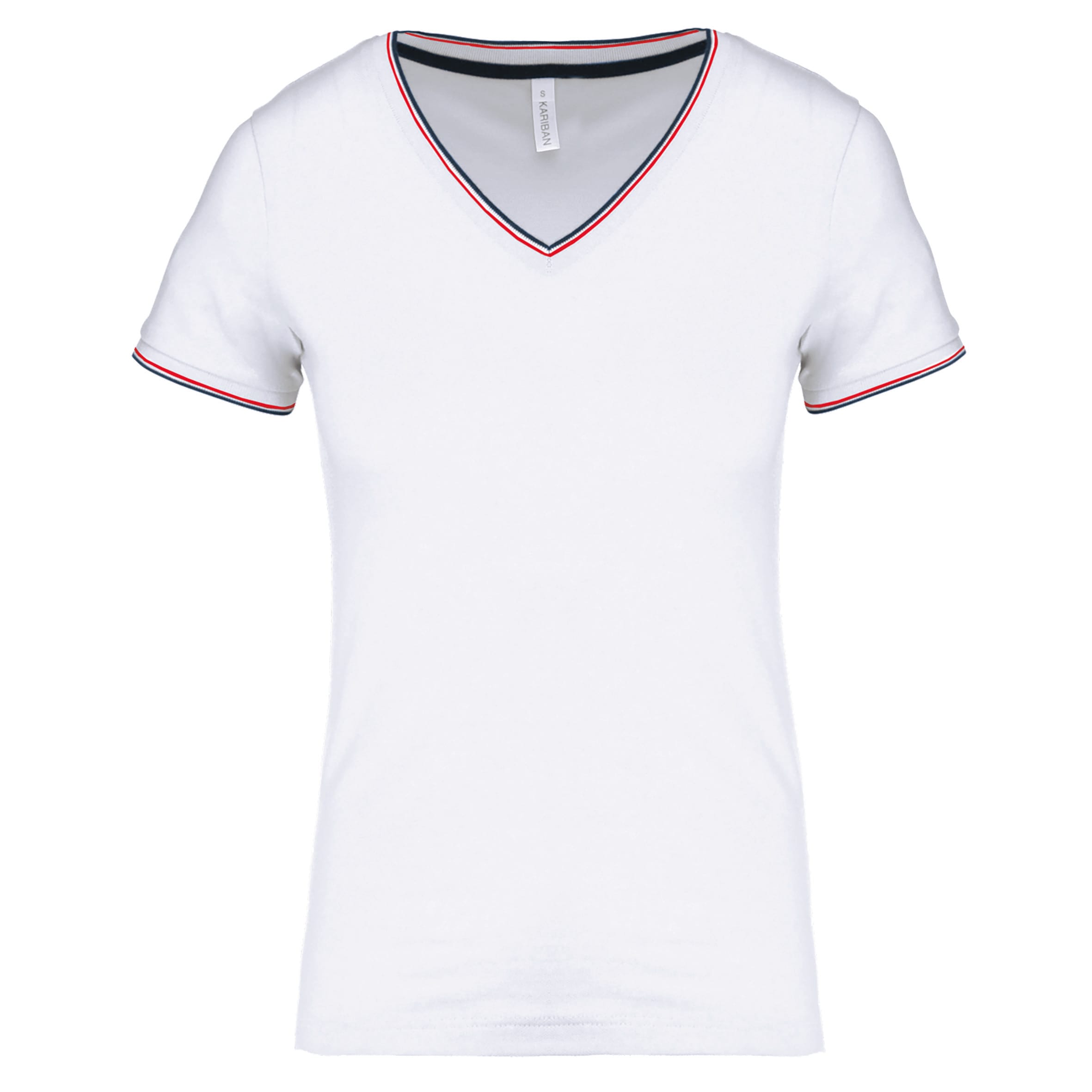 Women's pique V-neck T-shirt