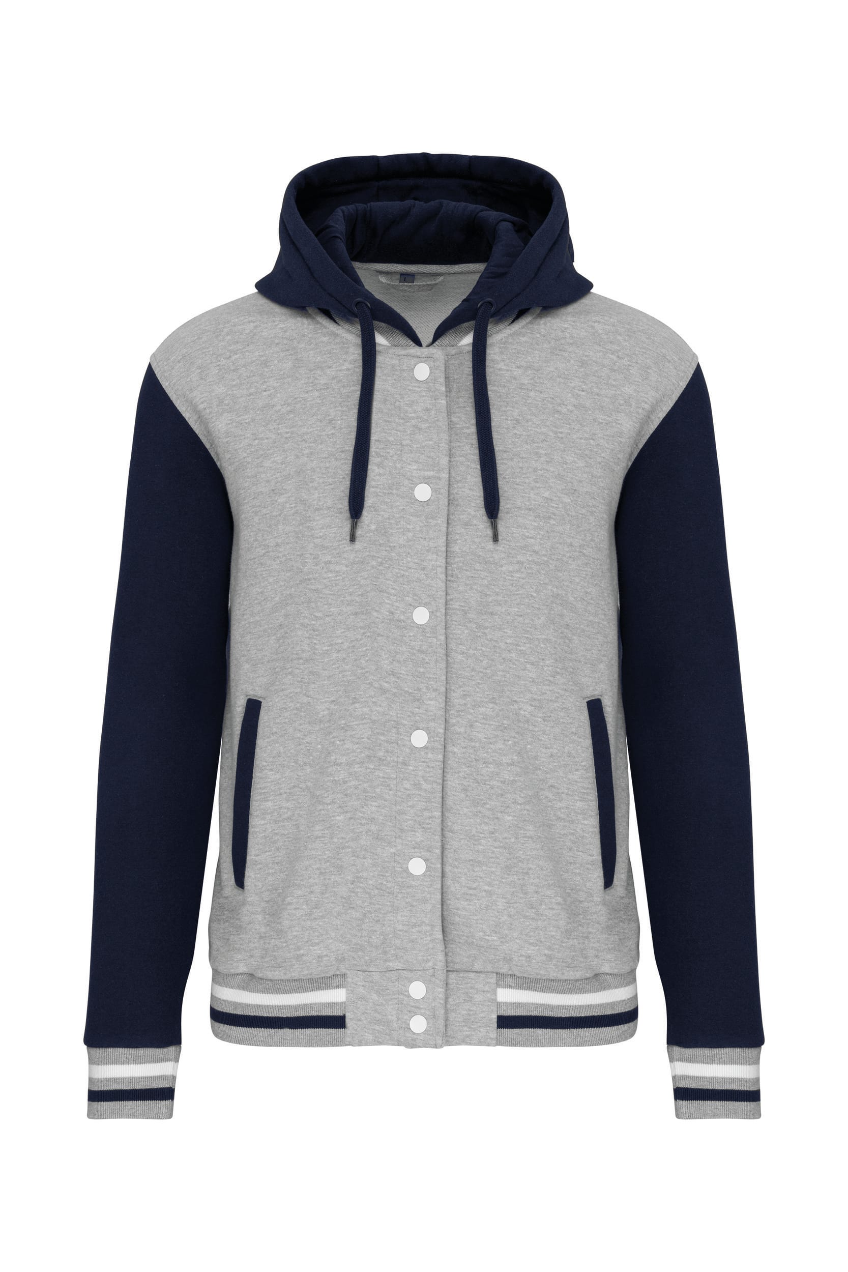 College jacket met capuchon unisex