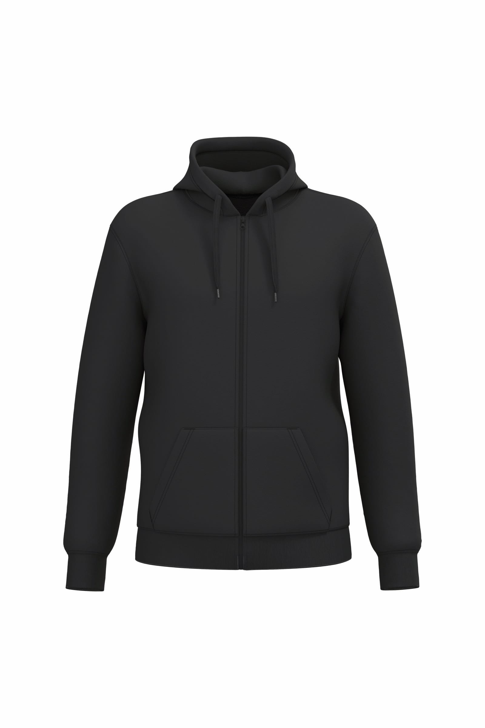 Unisex trui met rits en capuchon, gerecycled