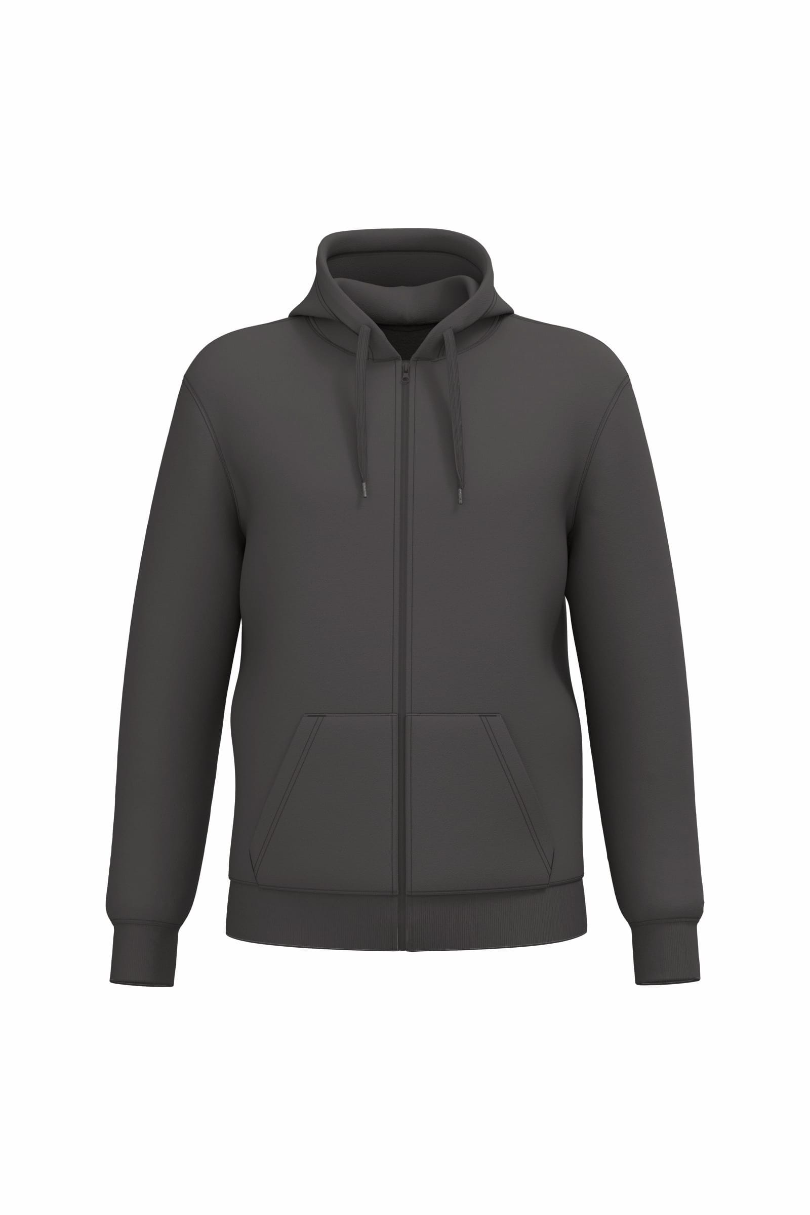 Unisex trui met rits en capuchon, gerecycled