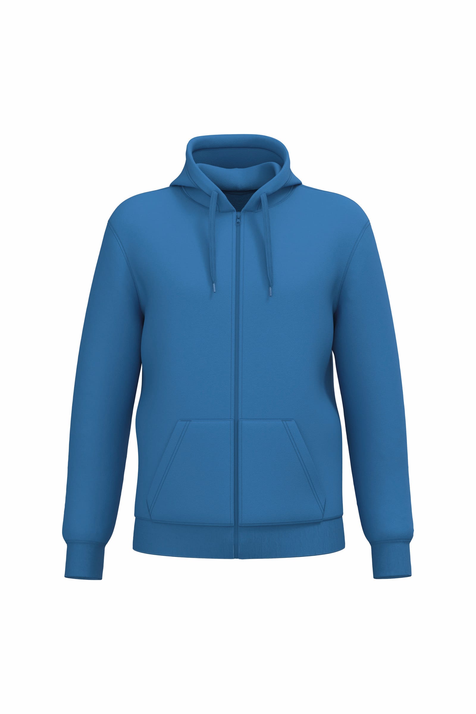 Unisex trui met rits en capuchon, gerecycled