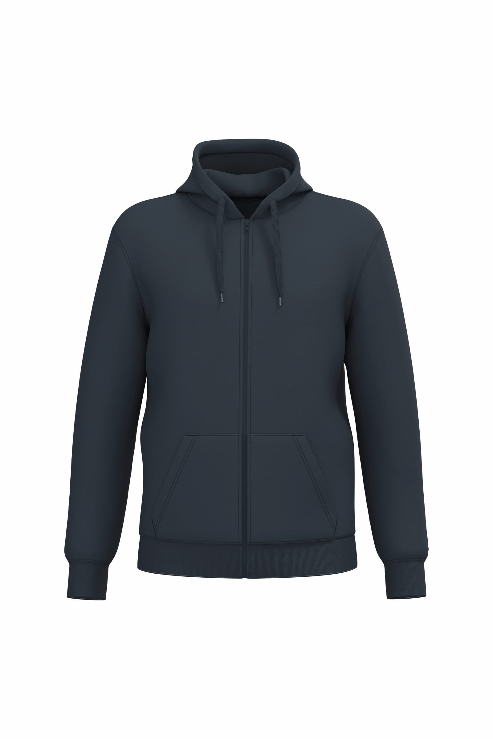 Unisex trui met rits en capuchon, gerecycled