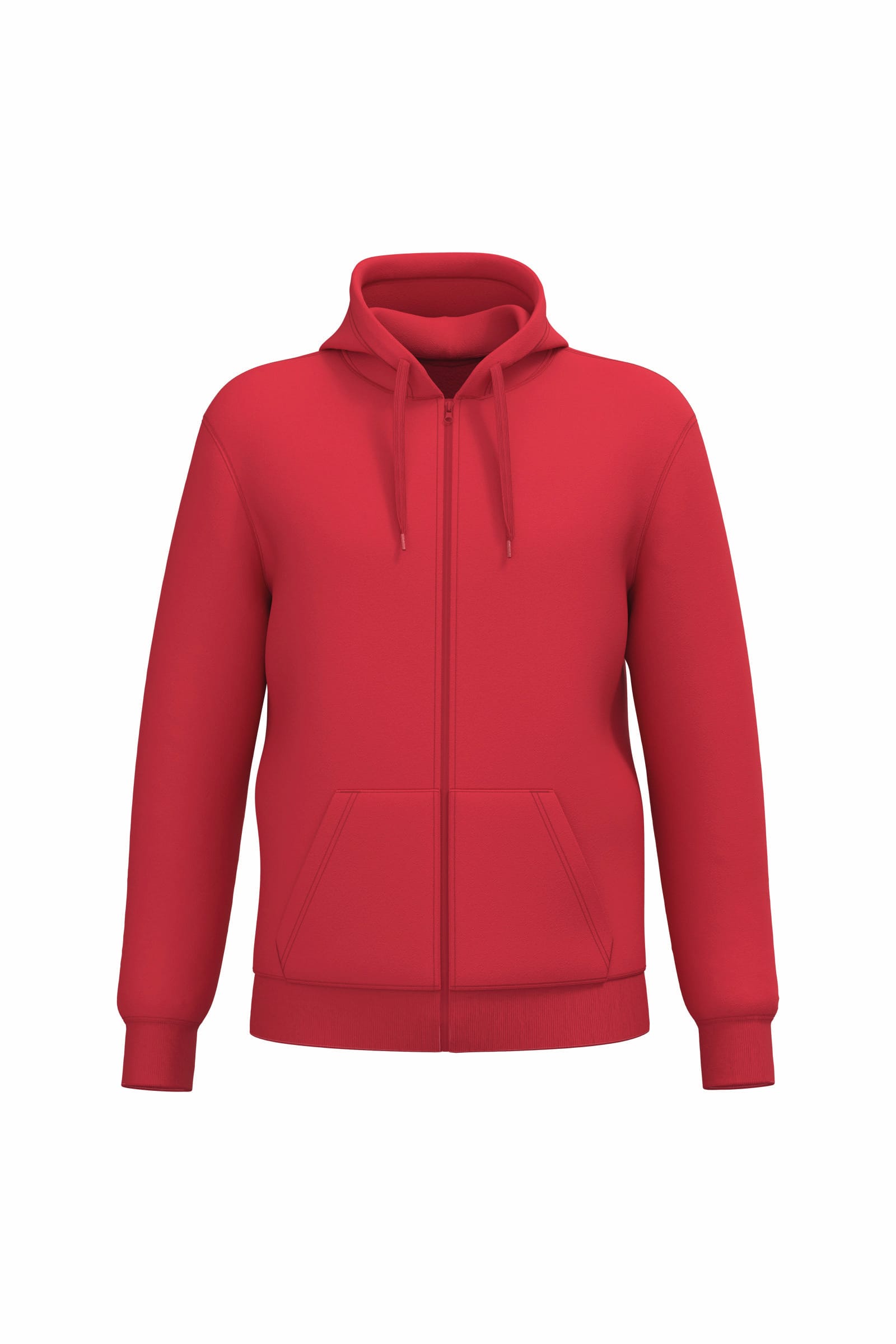 Unisex trui met rits en capuchon, gerecycled