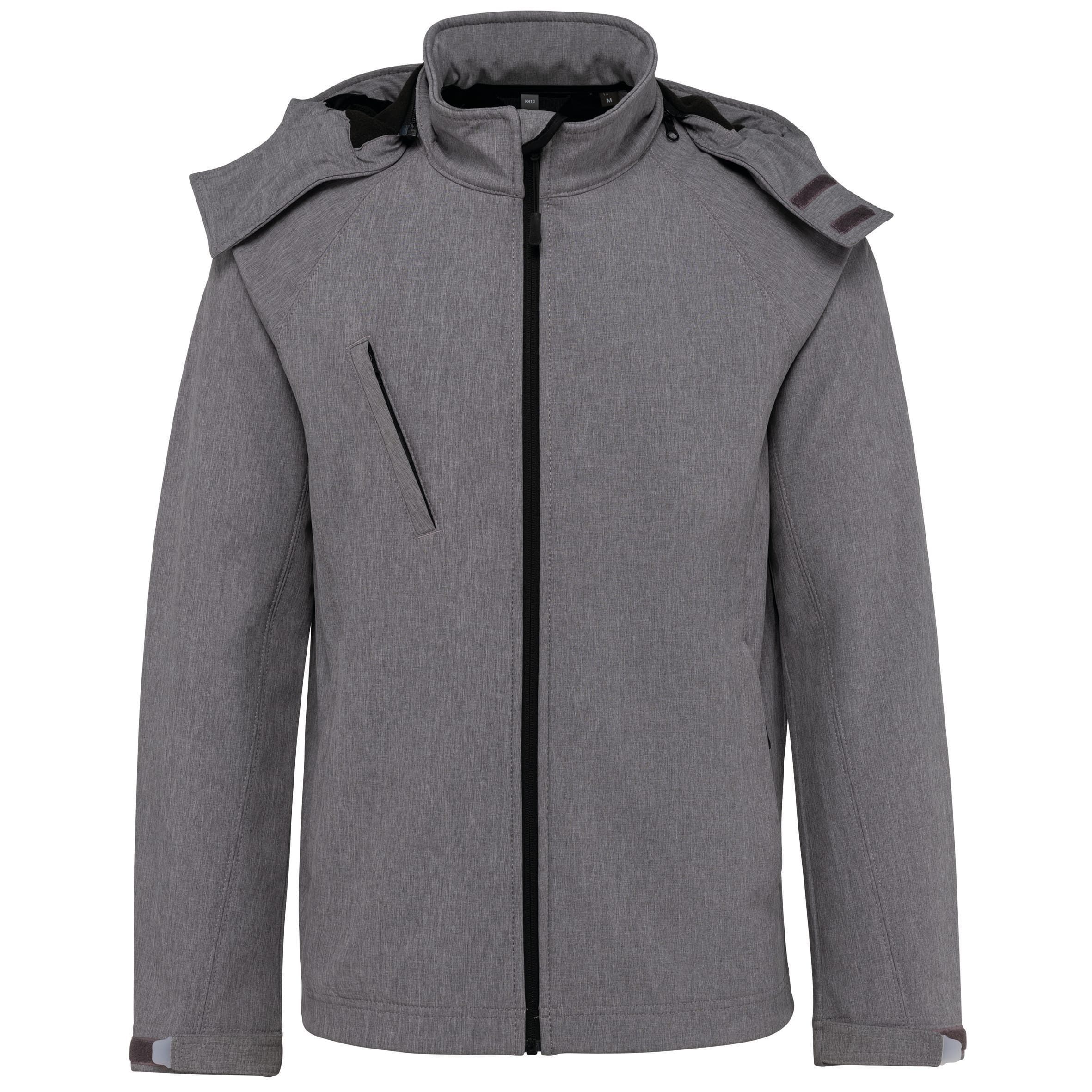 Men's softshell jacket with detachable hood