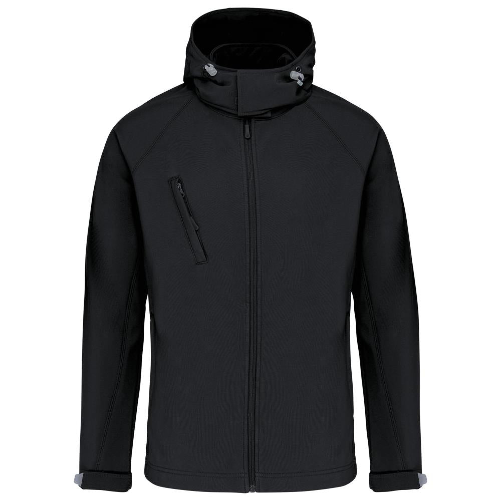 Men's softshell jacket with detachable hood