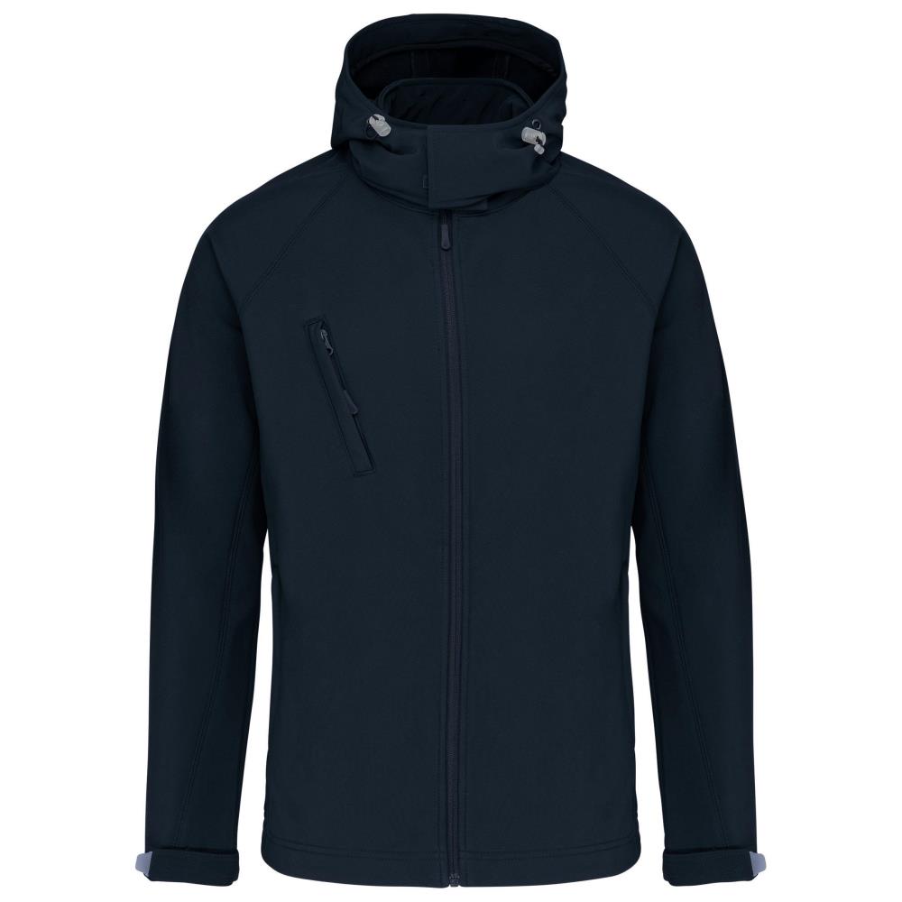Men's softshell jacket with detachable hood