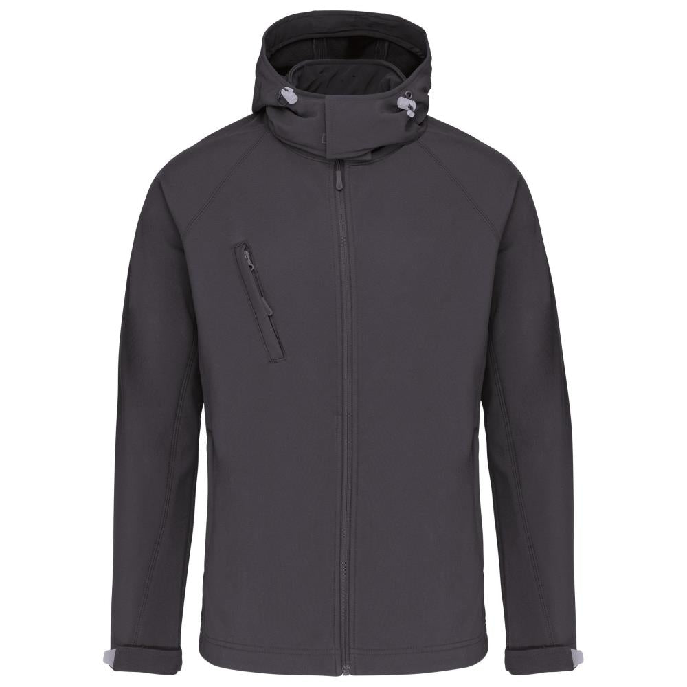 Men's softshell jacket with detachable hood