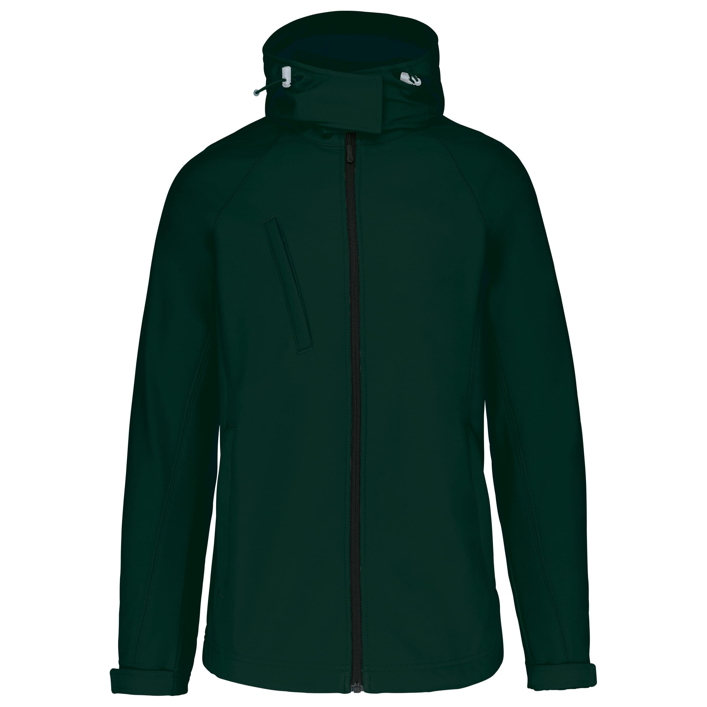 Women's softshell jacket with detachable hood