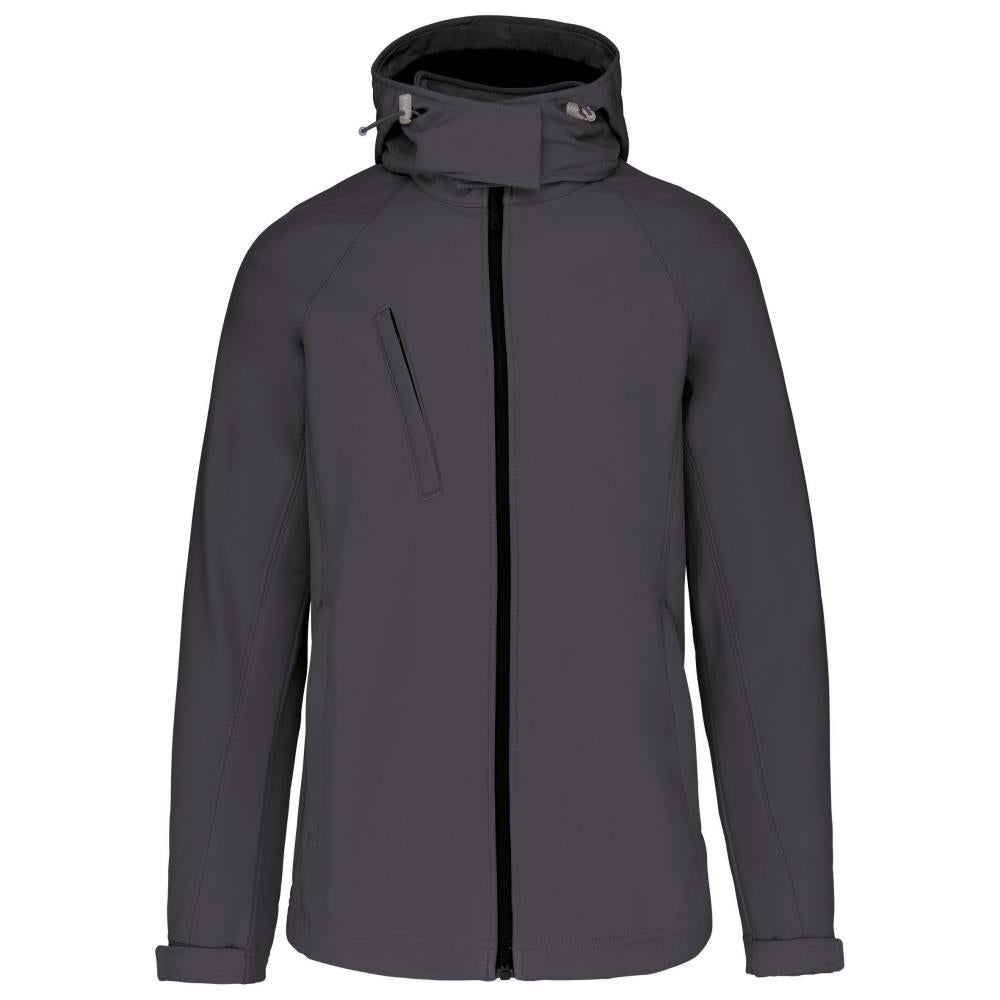 Women's softshell jacket with detachable hood