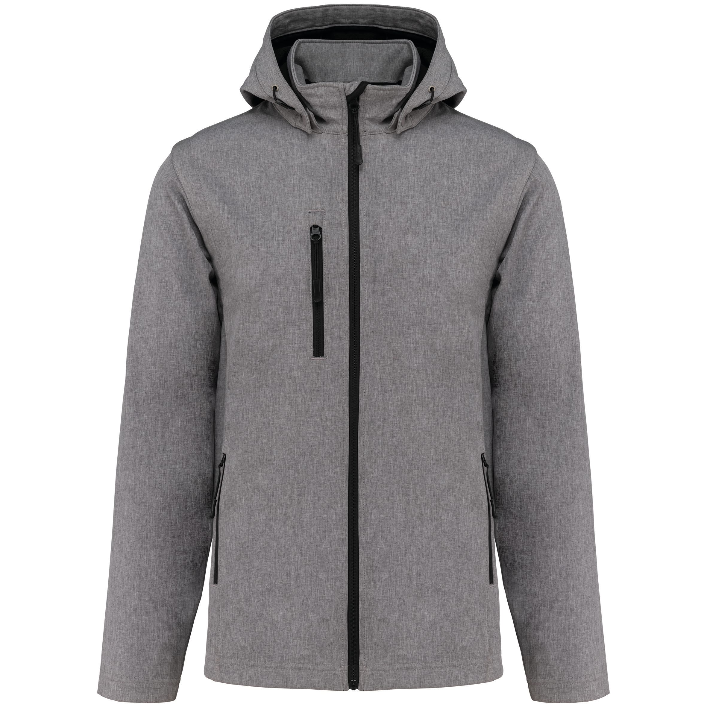 3-laags unisex softshelljack met afneembare capuchon en mouwen