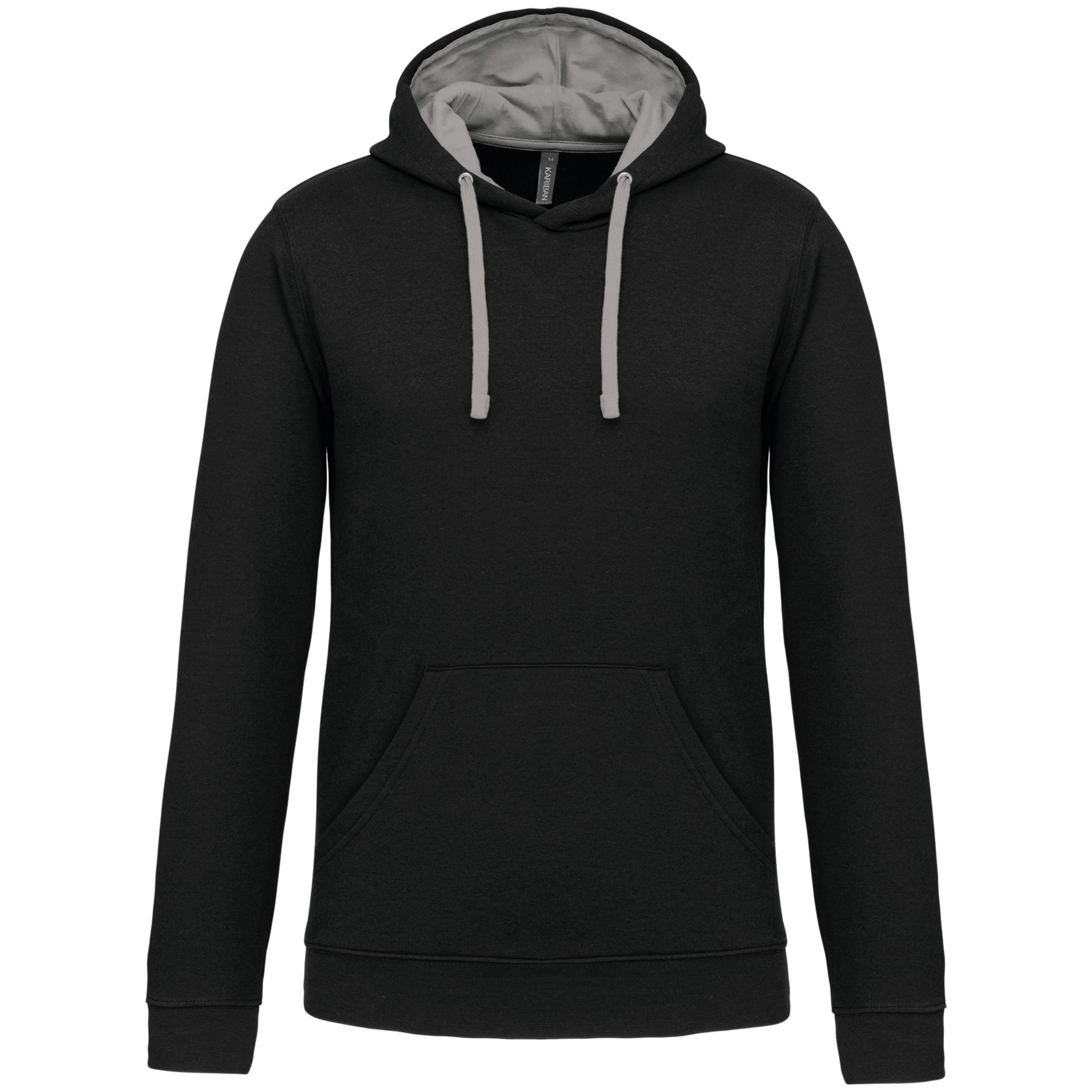 Sweater with contrasting hood