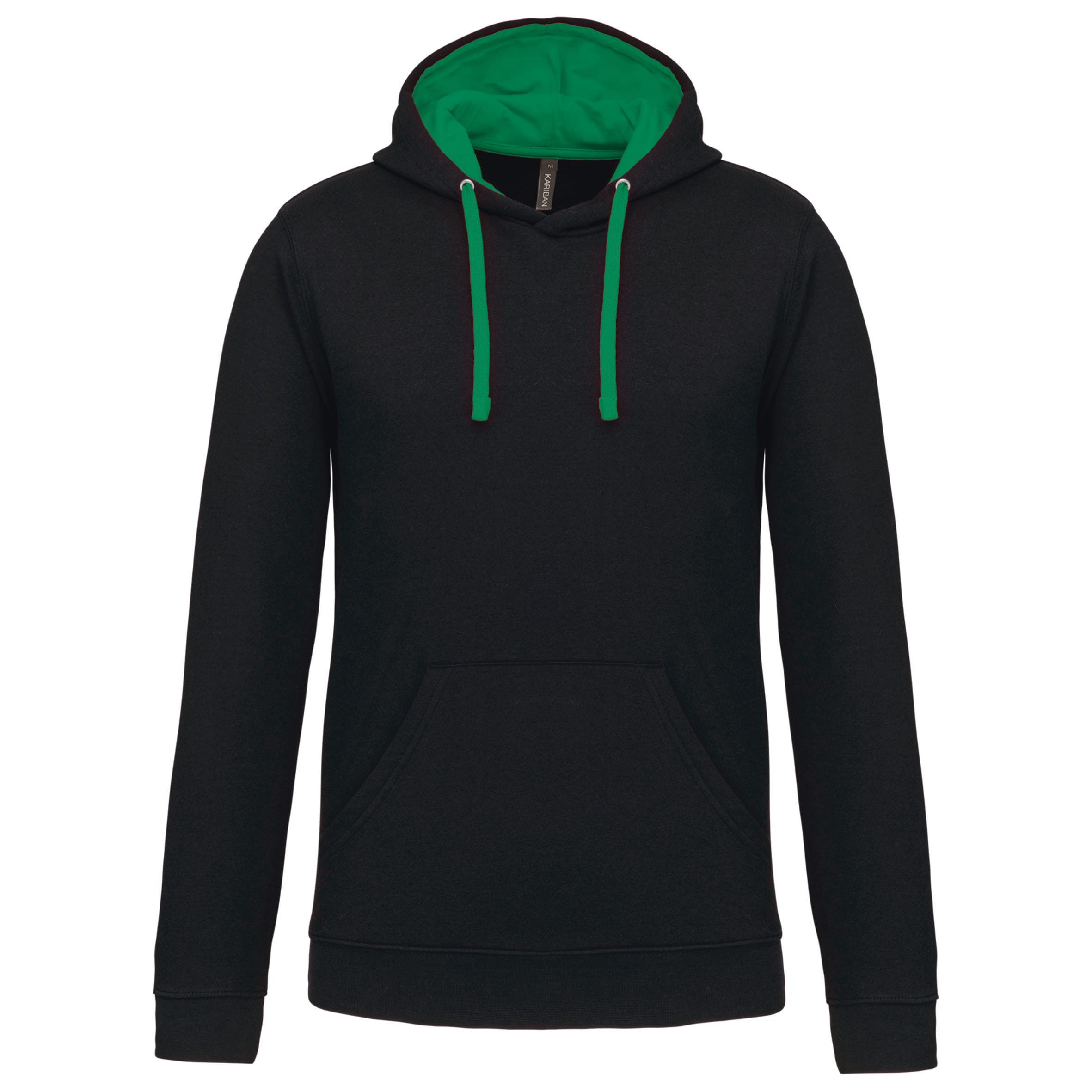Sweater with contrasting hood