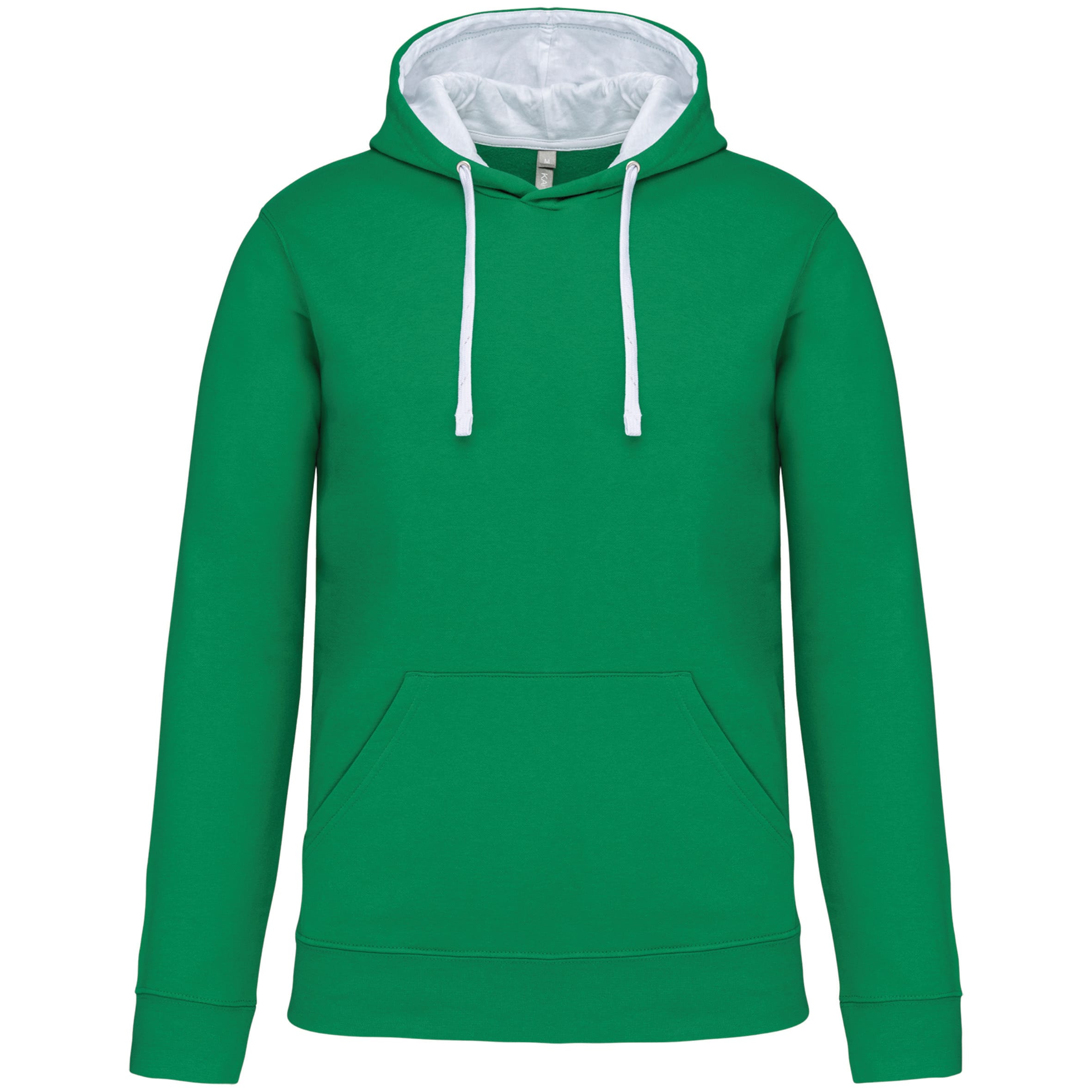 Sweater with contrasting hood