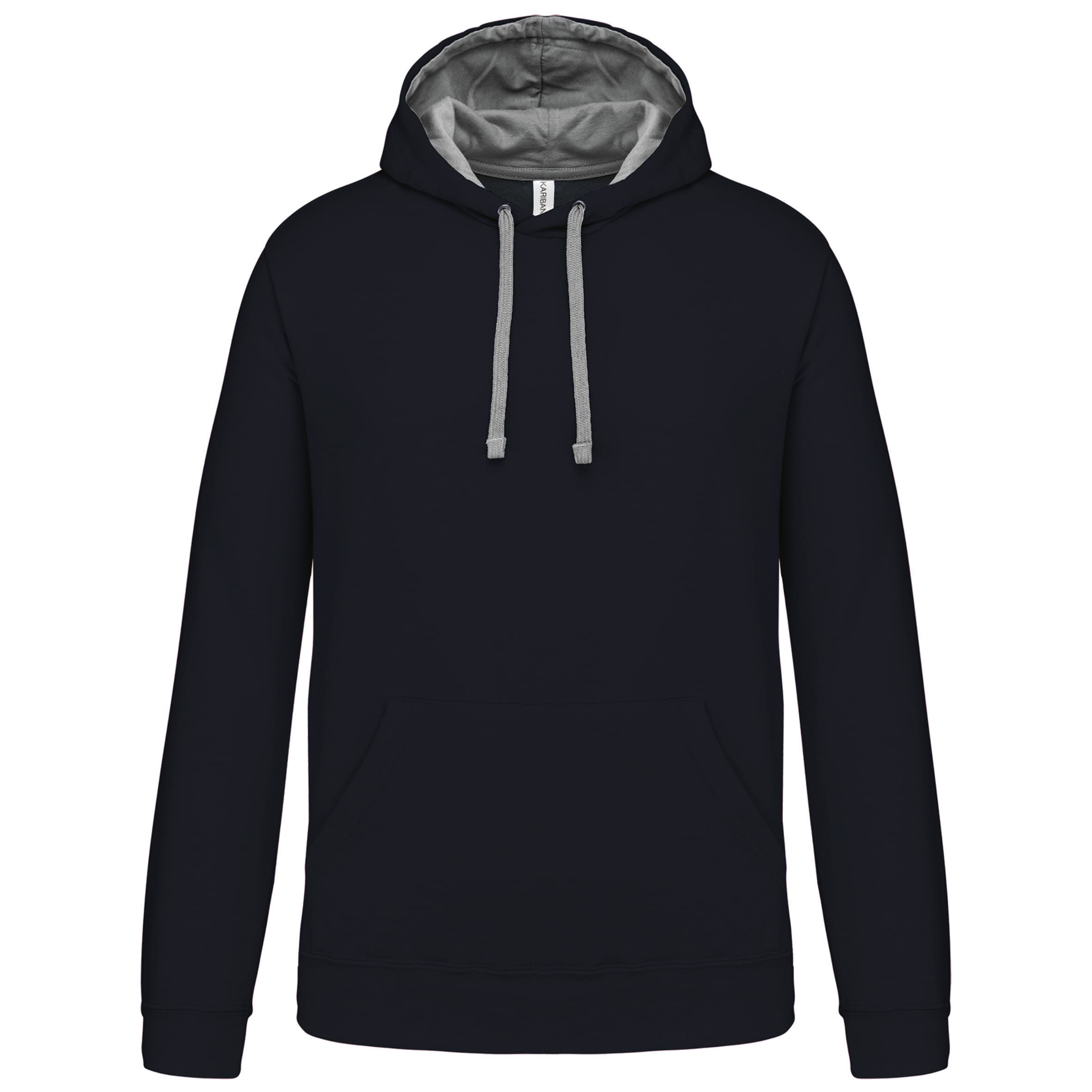 Sweater with contrasting hood