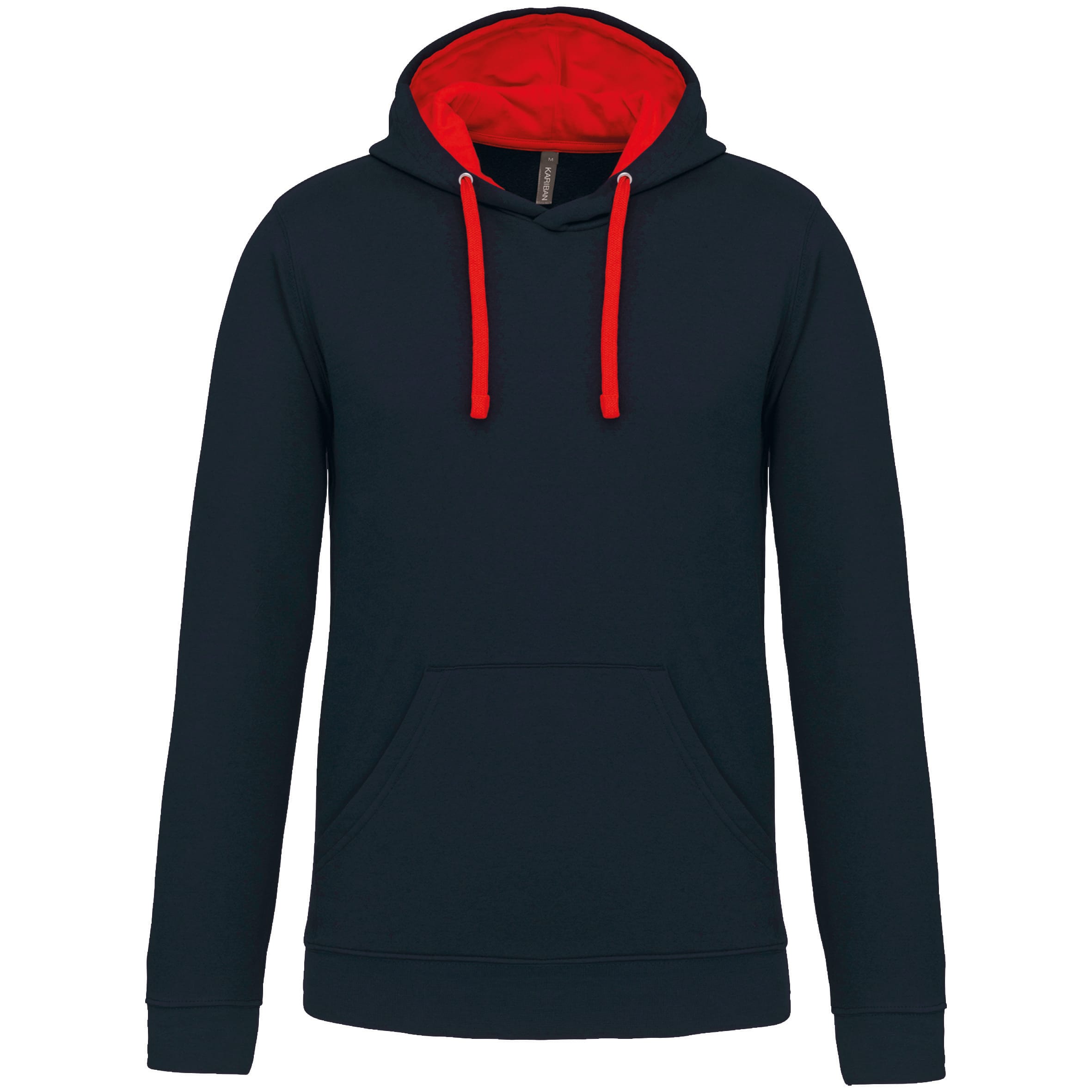Sweater with contrasting hood