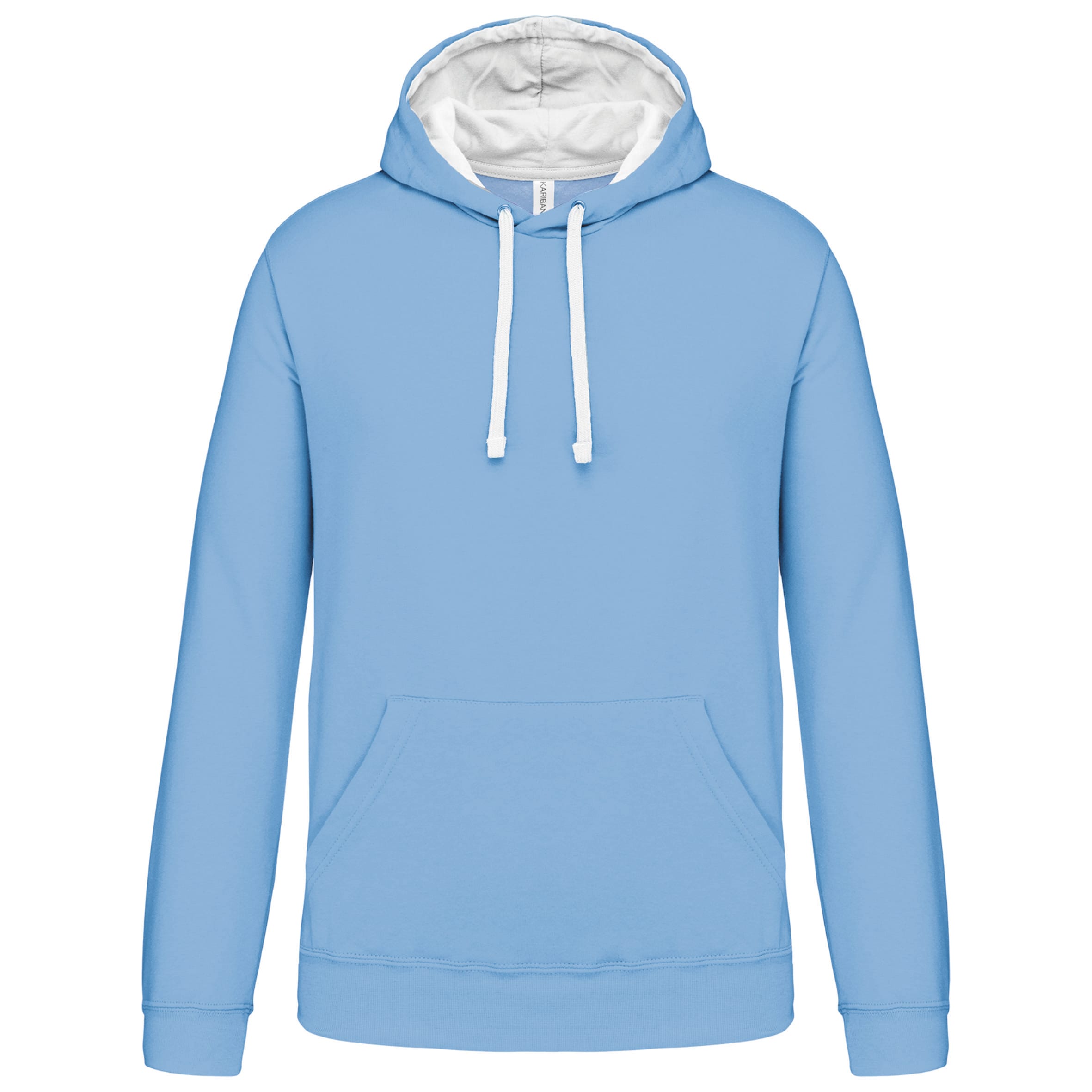 Sweater with contrasting hood