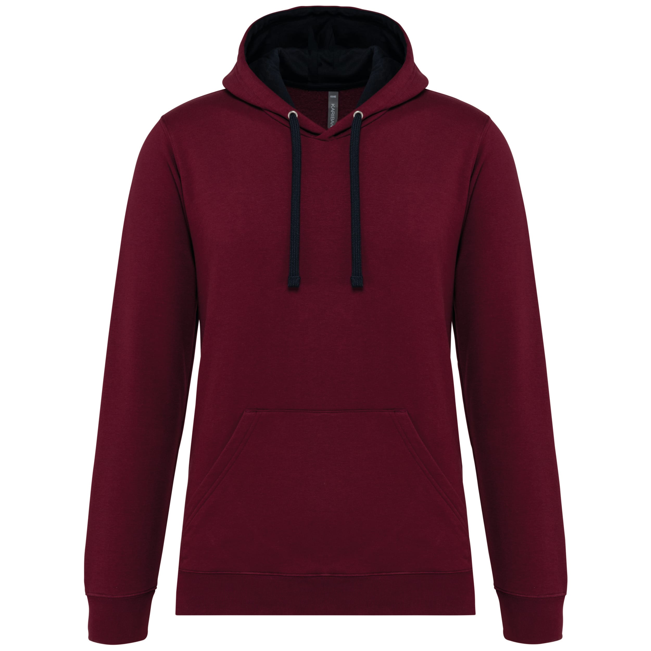 Sweater with contrasting hood