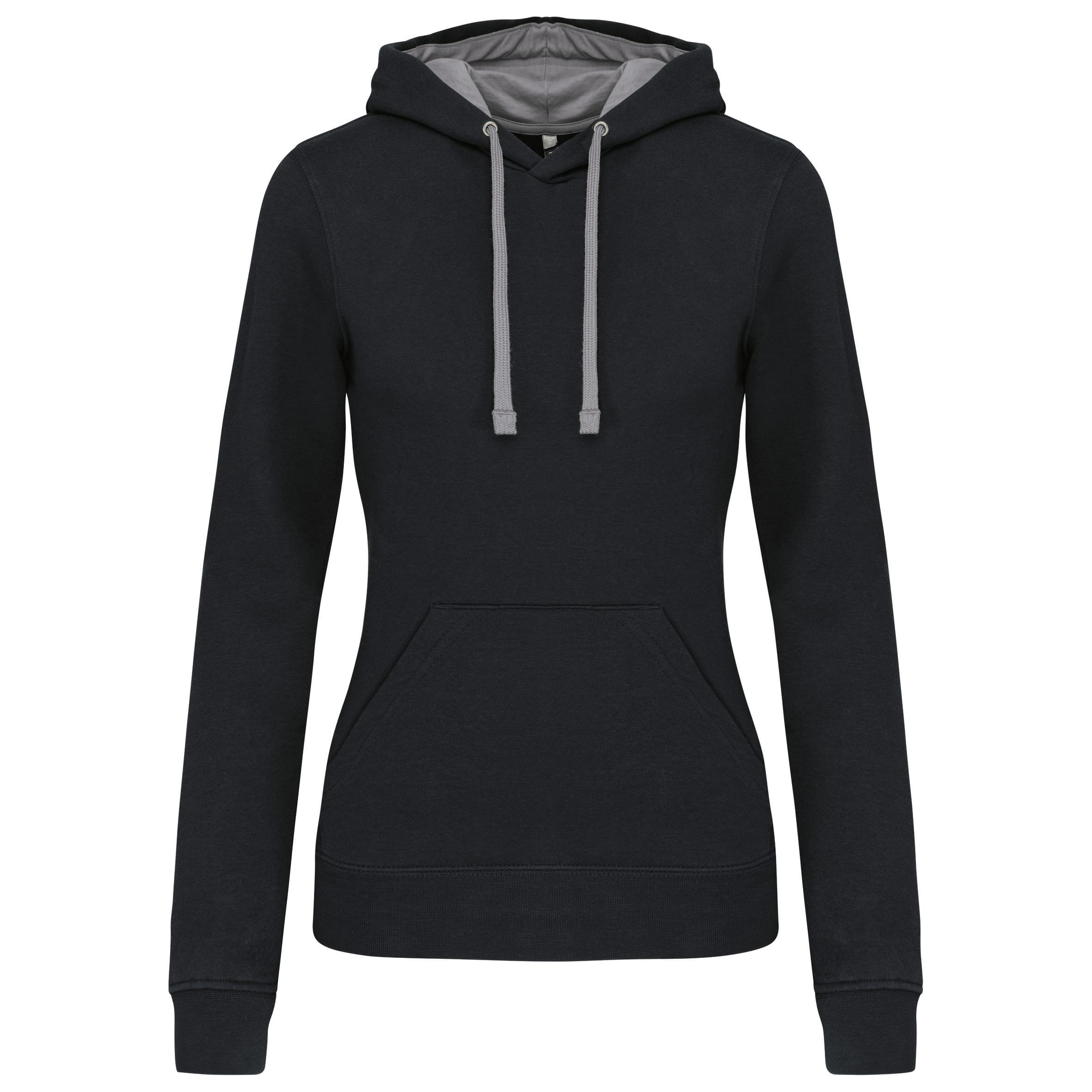 Dameshoodie met contrasterende kleur