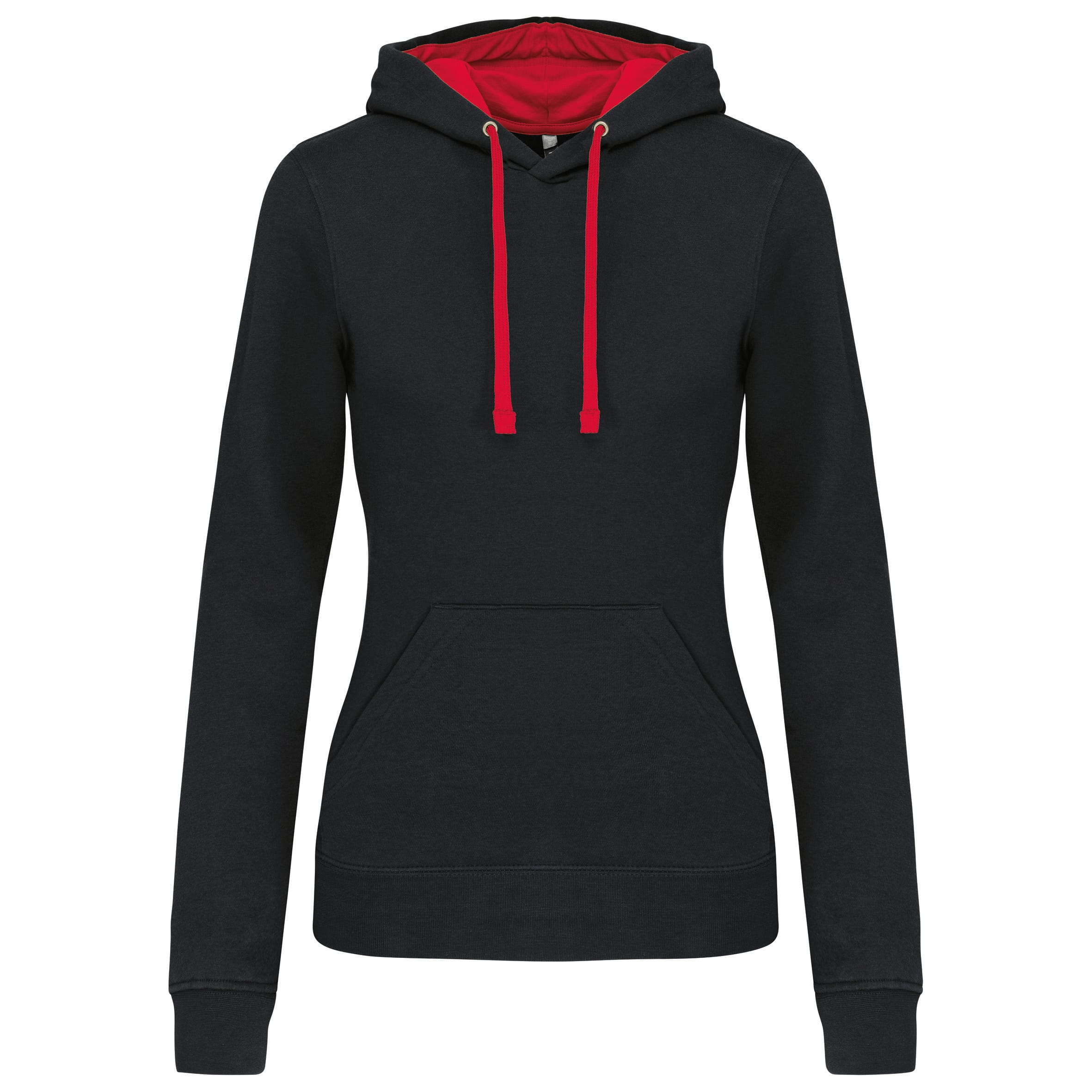 Dameshoodie met contrasterende kleur
