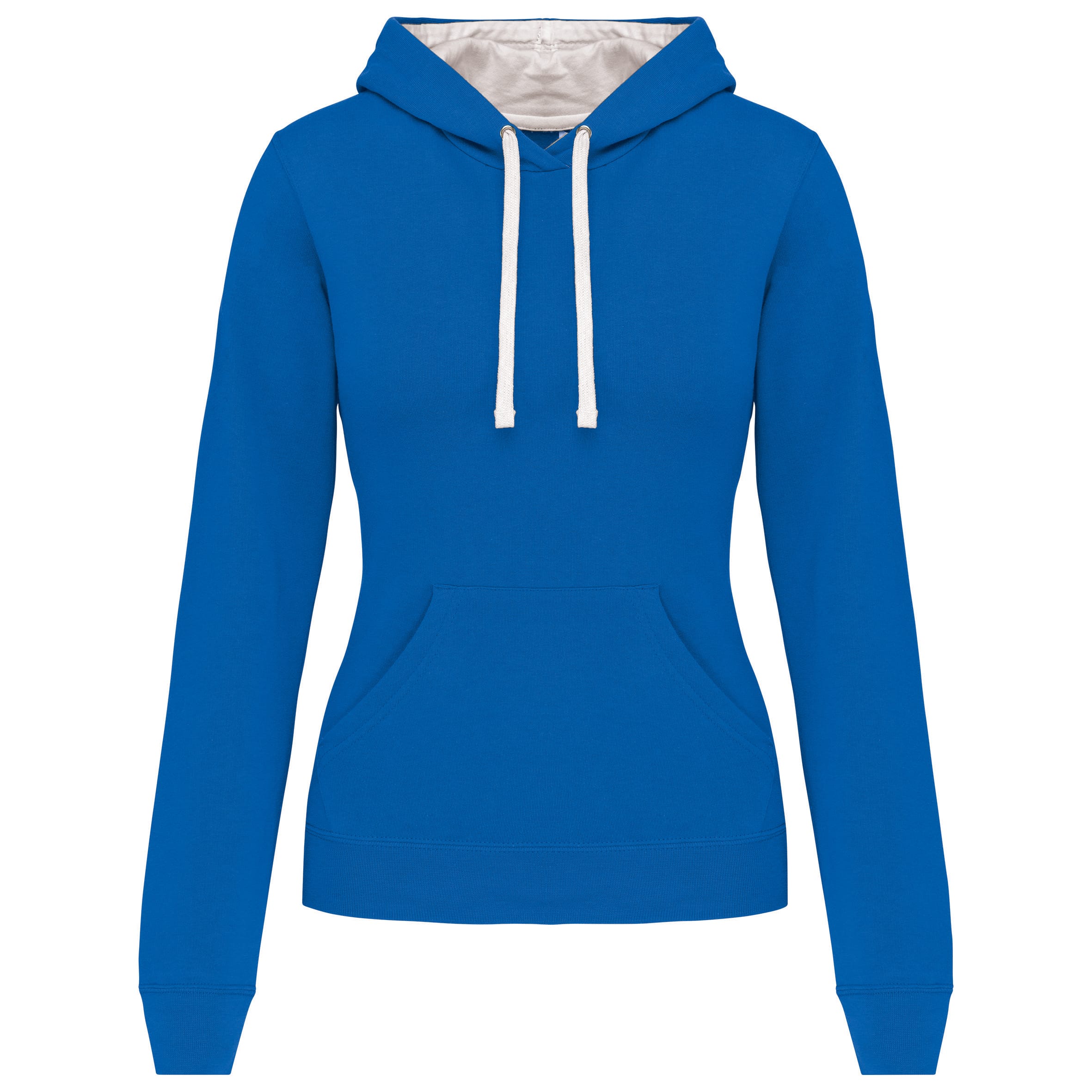 Dameshoodie met contrasterende kleur
