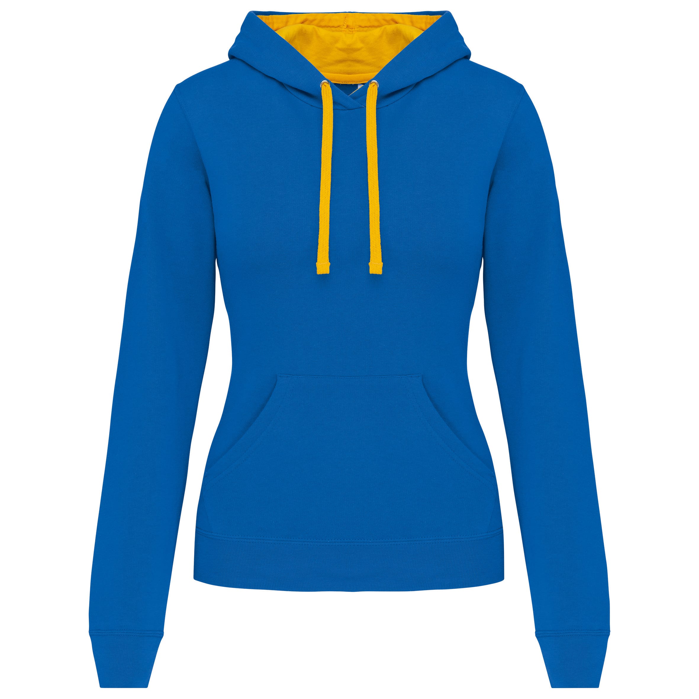 Dameshoodie met contrasterende kleur