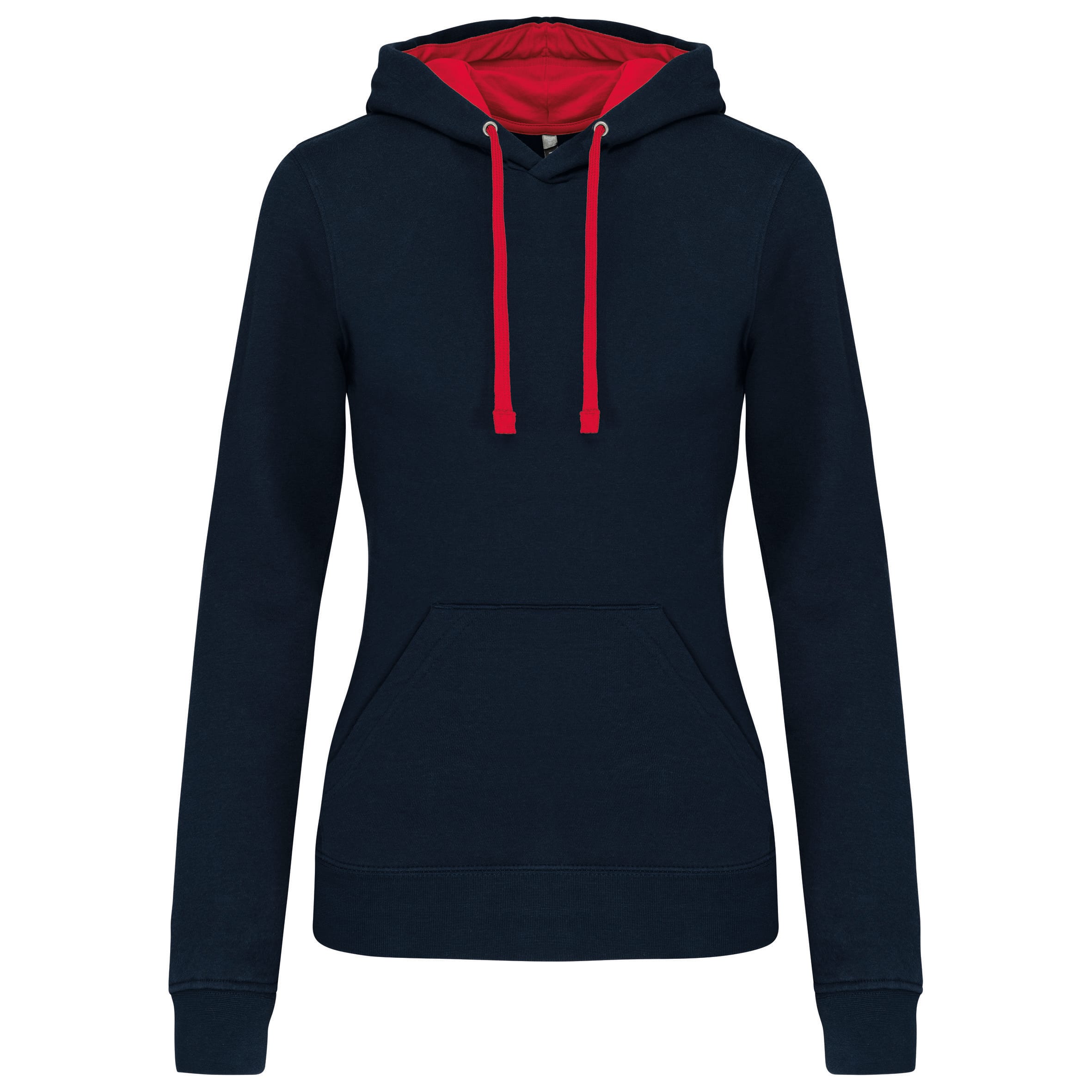 Dameshoodie met contrasterende kleur