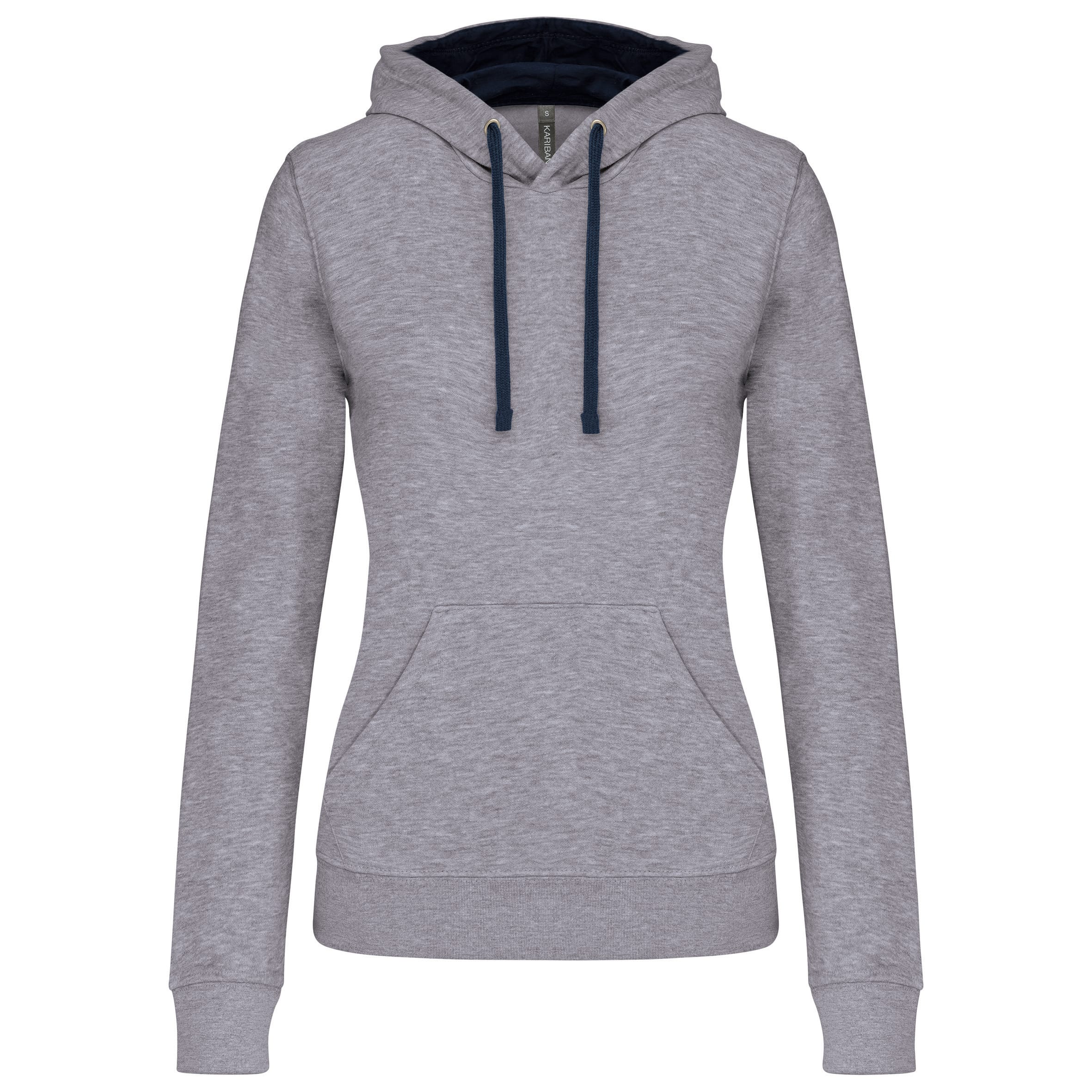 Dameshoodie met contrasterende kleur