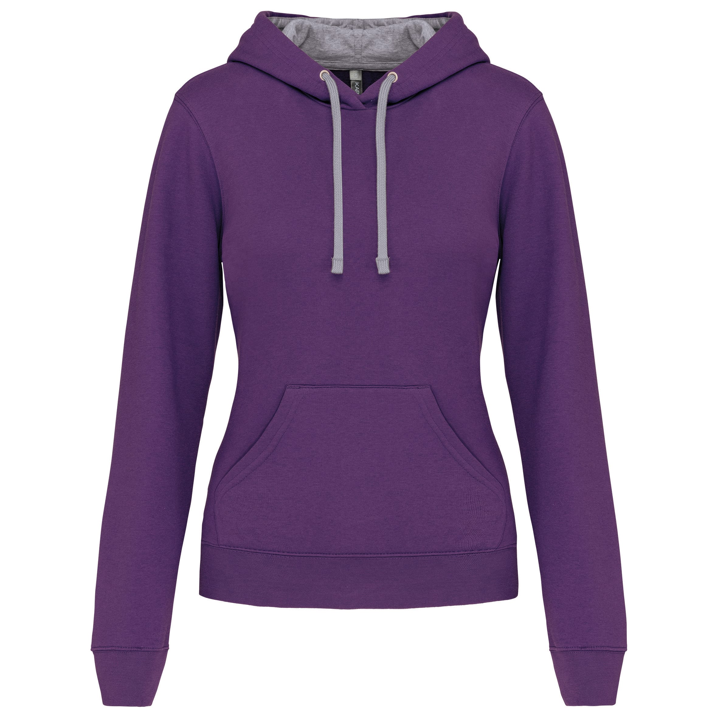 Dameshoodie met contrasterende kleur