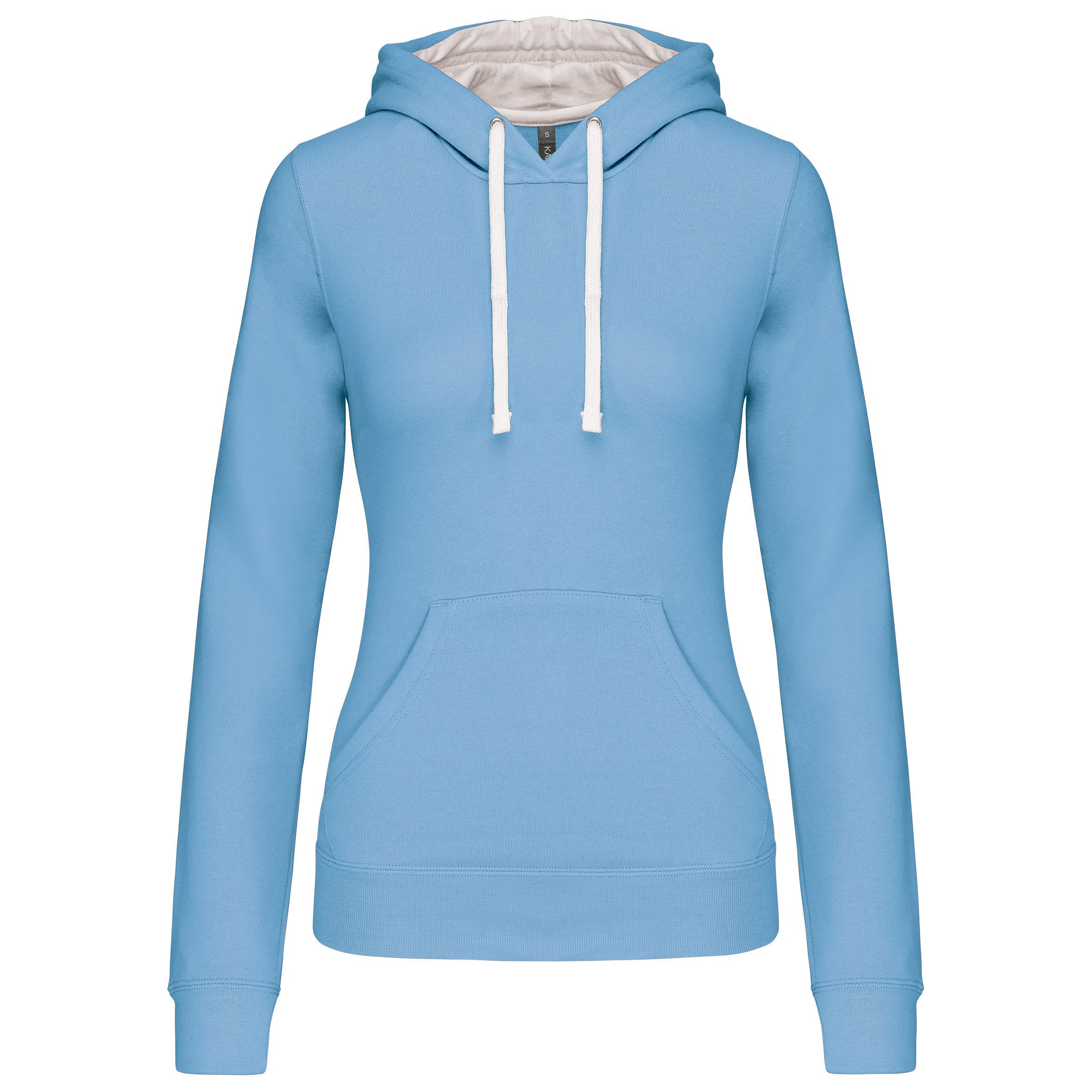 Dameshoodie met contrasterende kleur