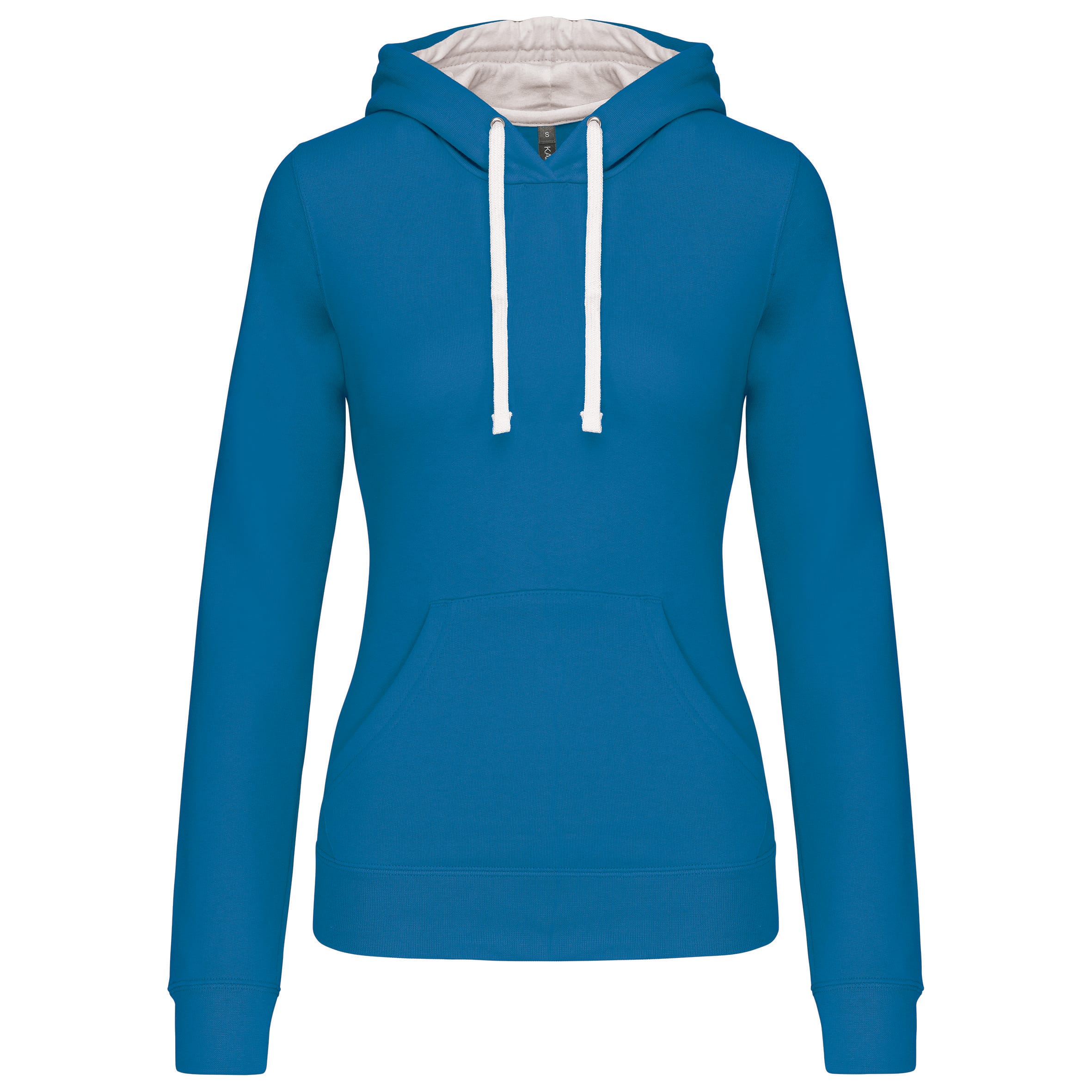 Dameshoodie met contrasterende kleur