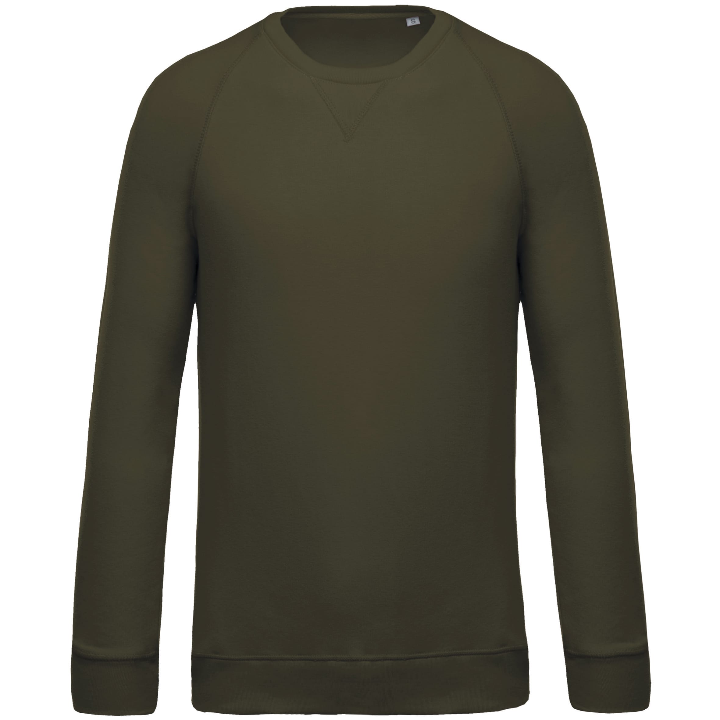 Men's organic round neck raglan sleeve sweater