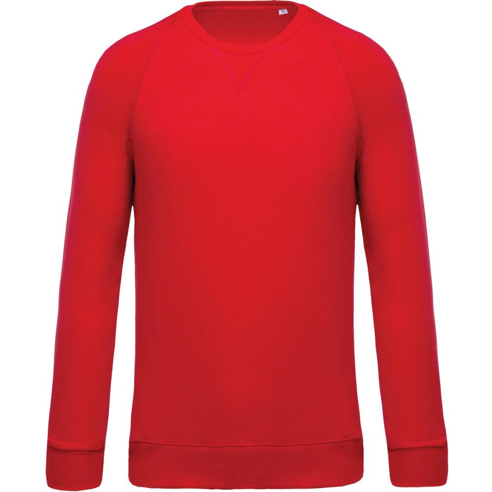 Men's organic round neck raglan sleeve sweater