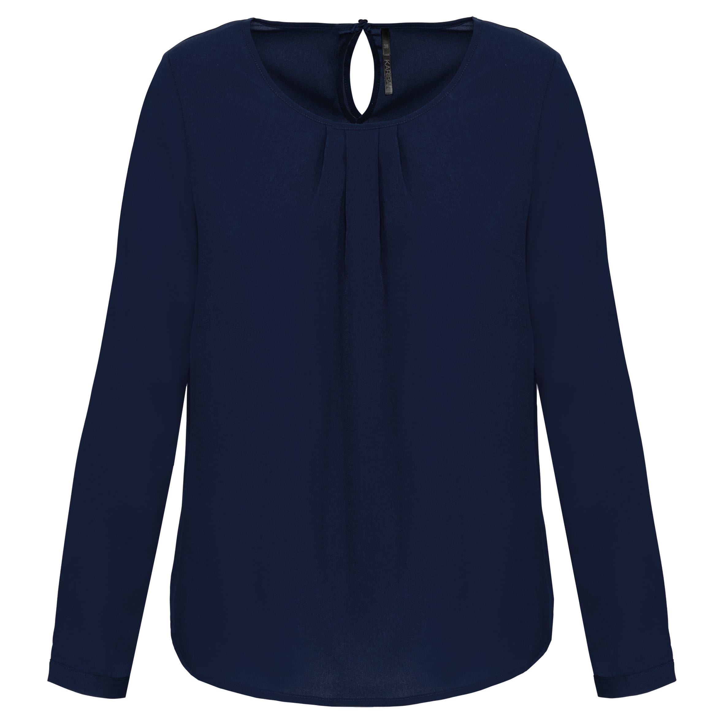 Women's crepe blouse with long sleeves