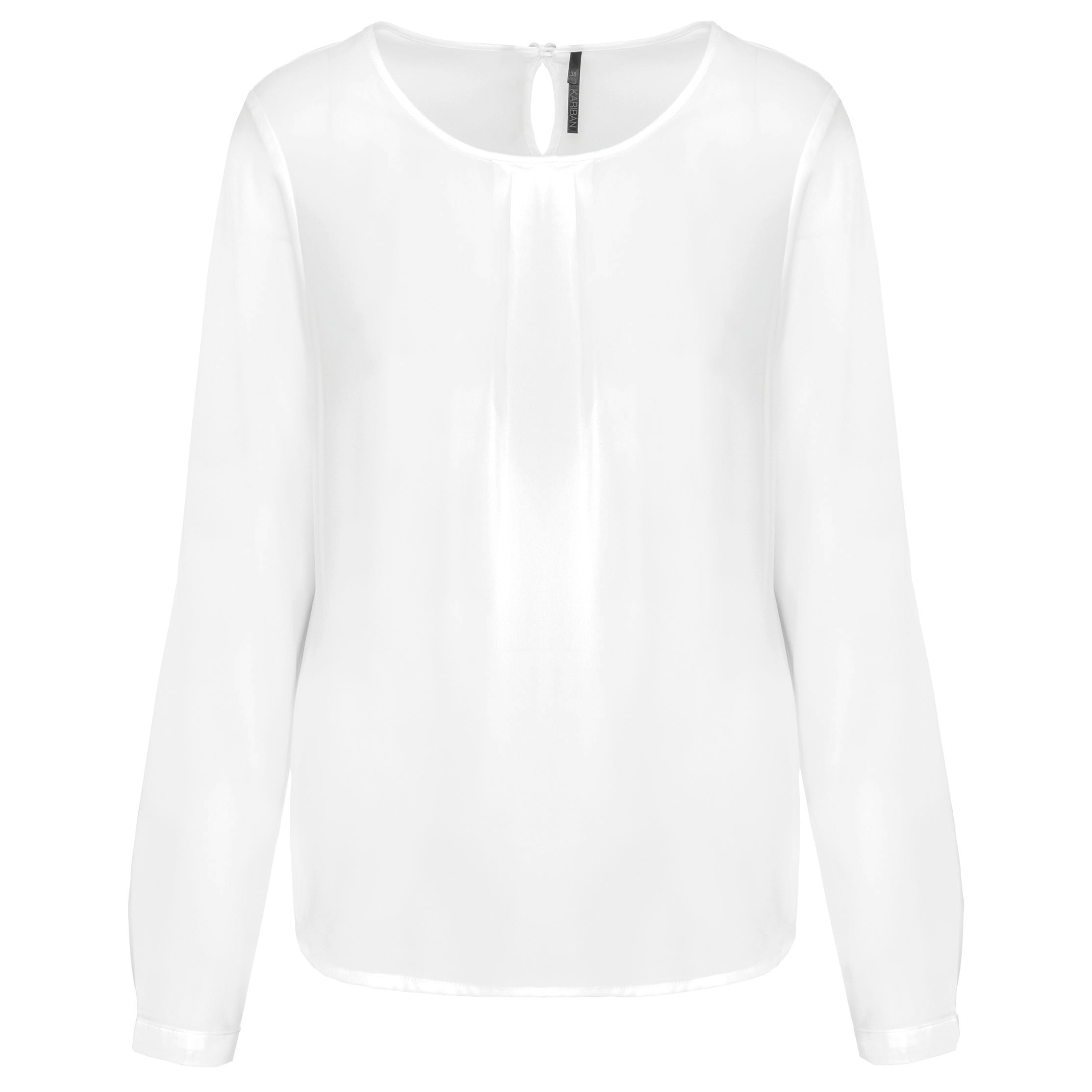 Women's crepe blouse with long sleeves