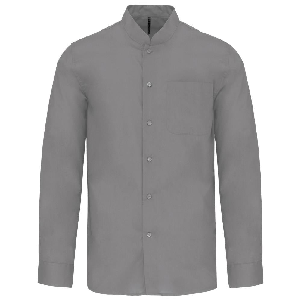 Men's shirt with "Mao" collar long sleeves