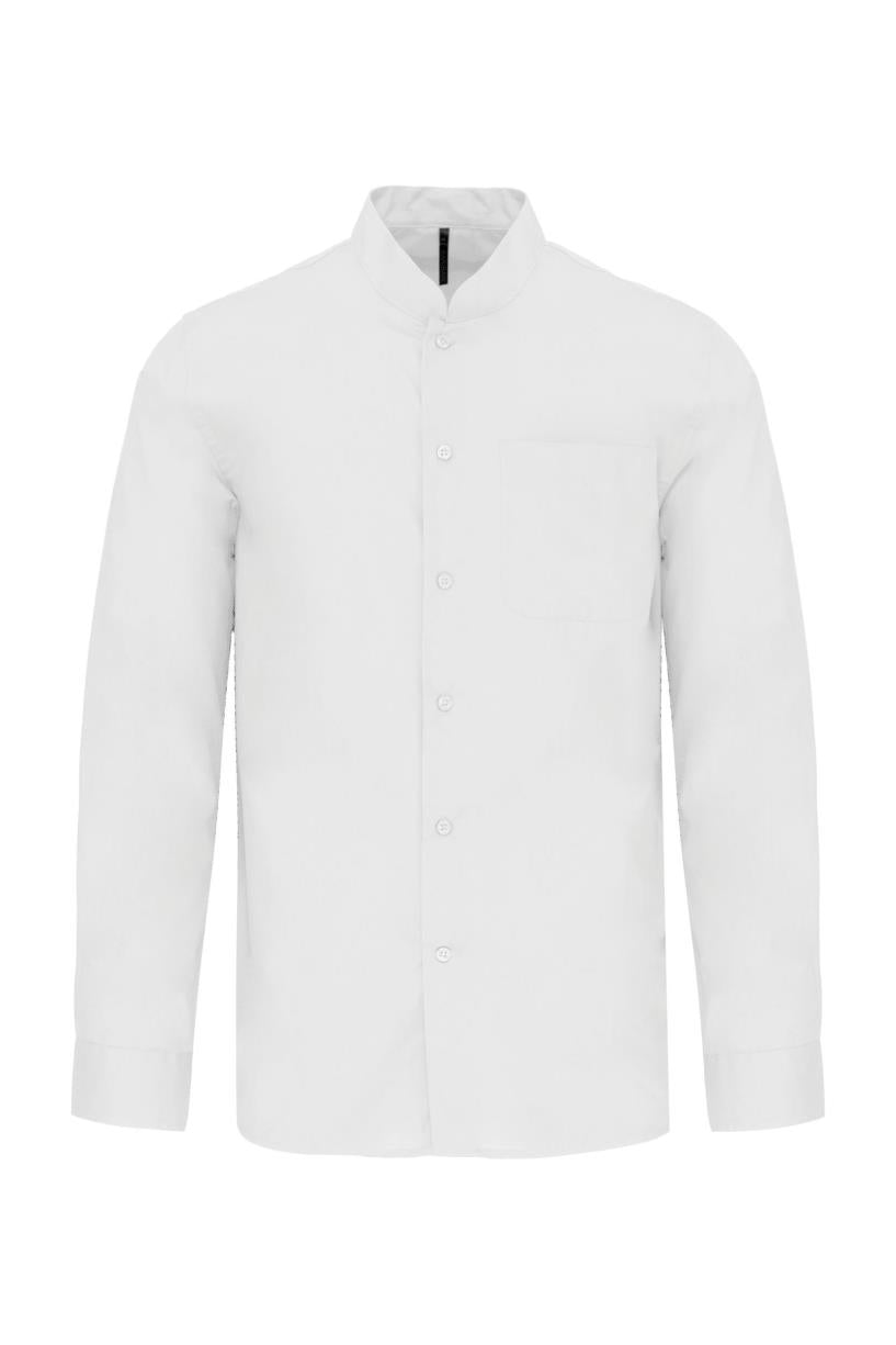 Men's shirt with "Mao" collar long sleeves