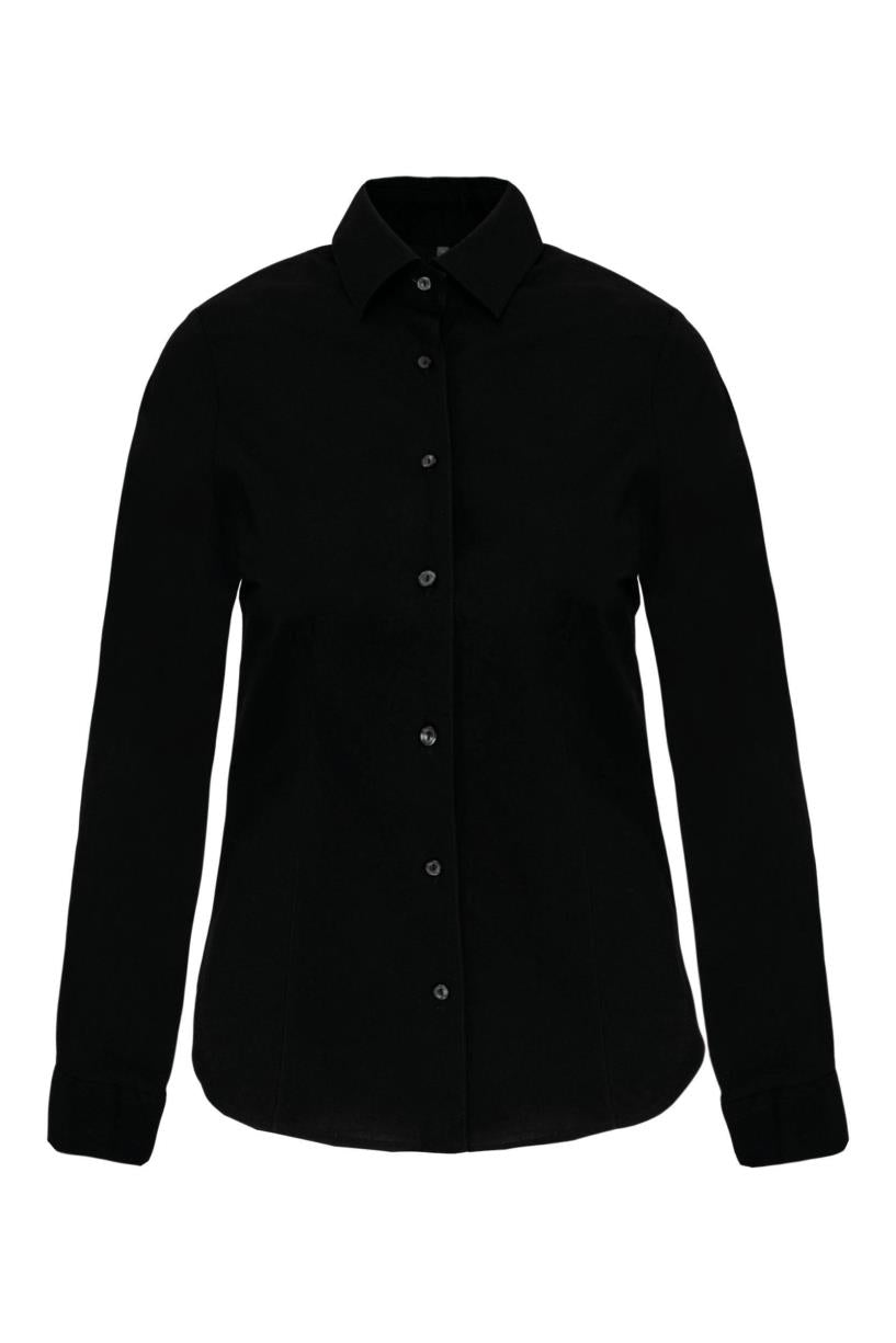 Dames stretchblouse met lange mouwen