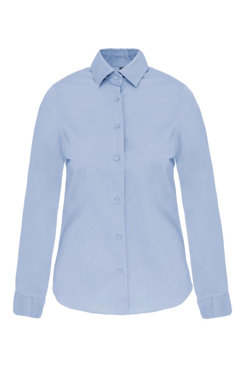 Dames stretchblouse met lange mouwen