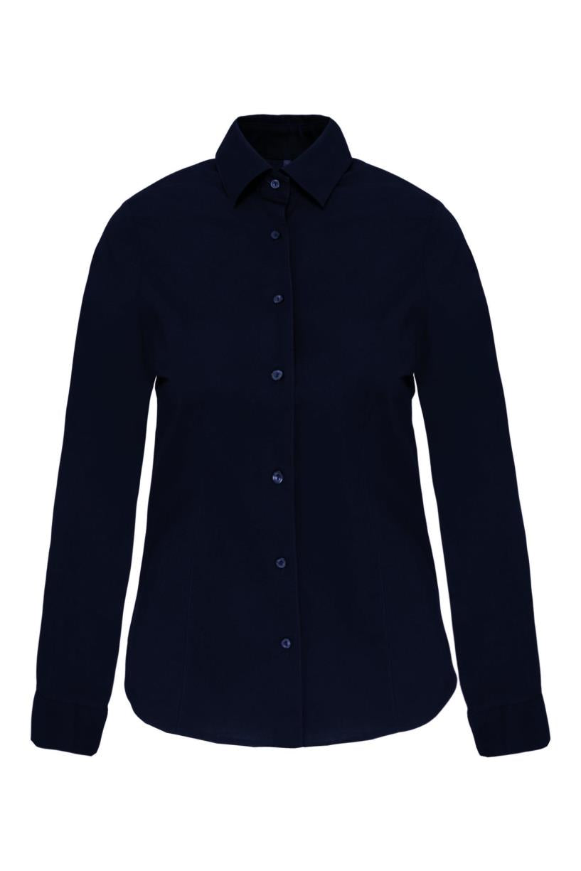 Dames stretchblouse met lange mouwen