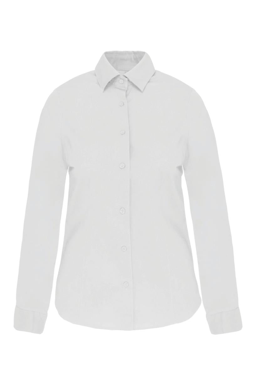 Dames stretchblouse met lange mouwen
