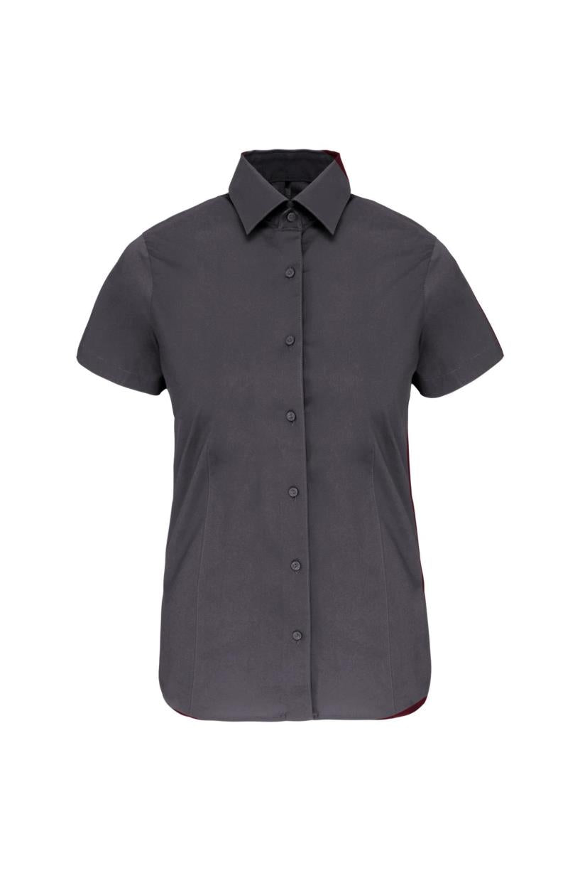 Dames stretch blouse korte mouwen