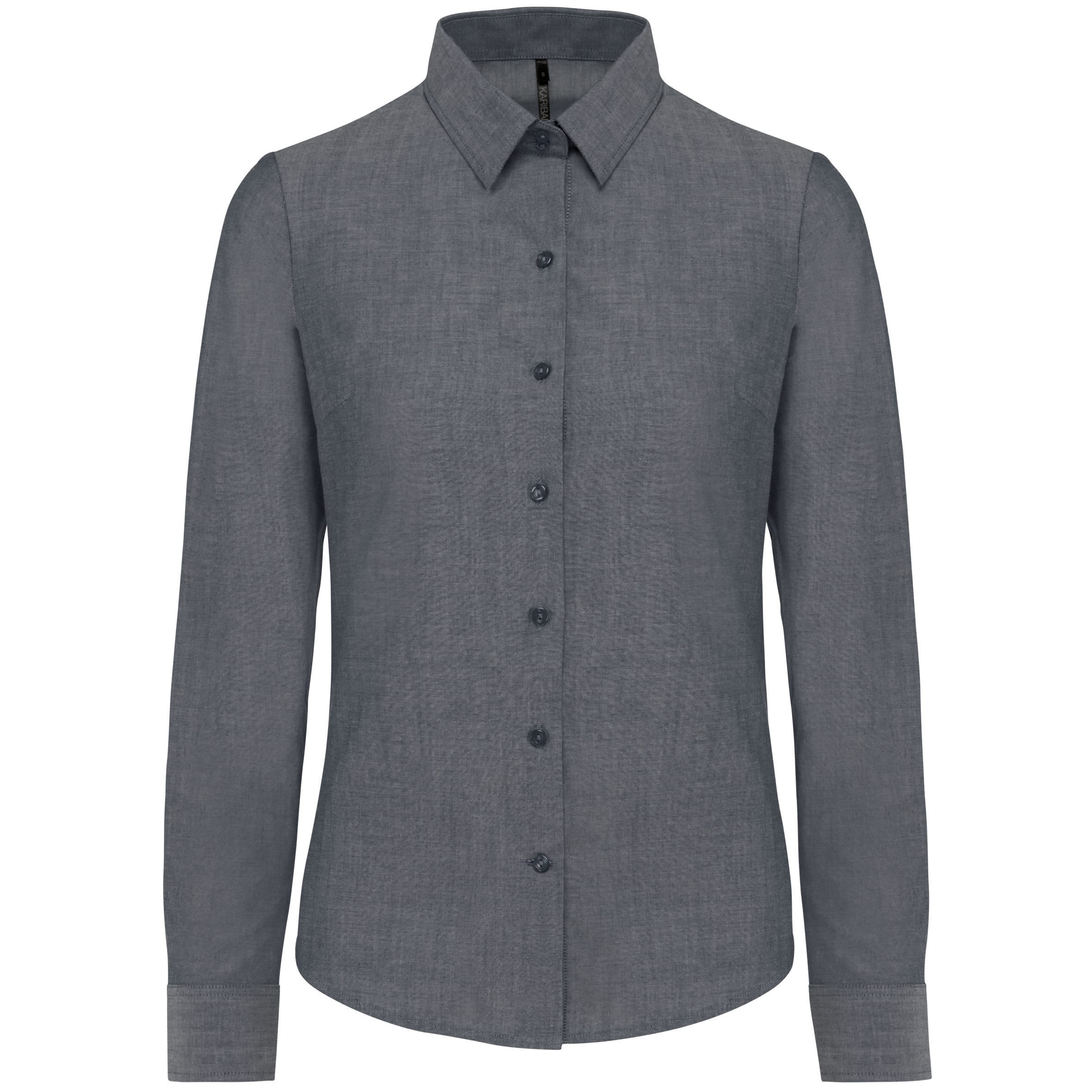 Dames Oxford blouse lange mouwen