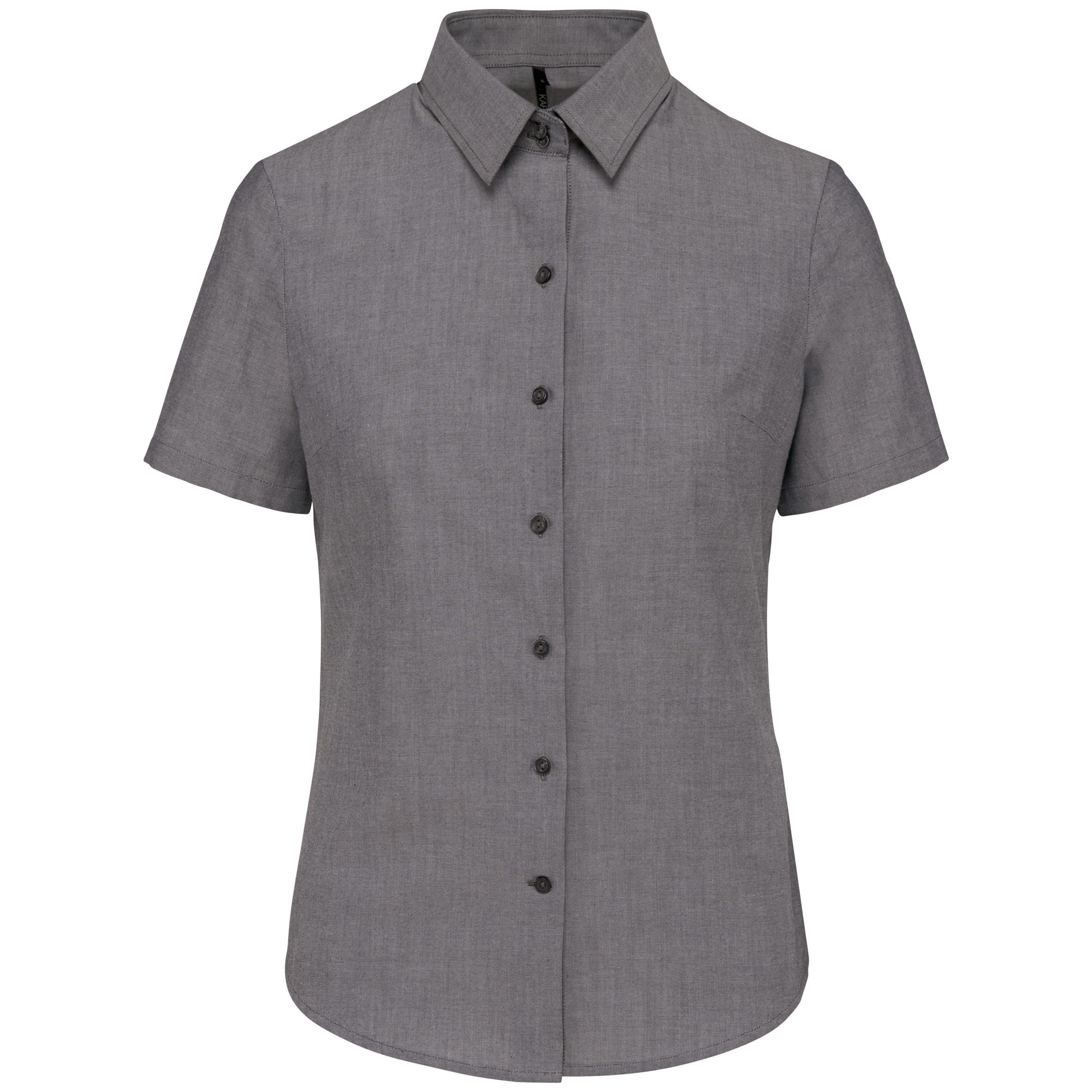 Dames Oxford blouse korte mouwen