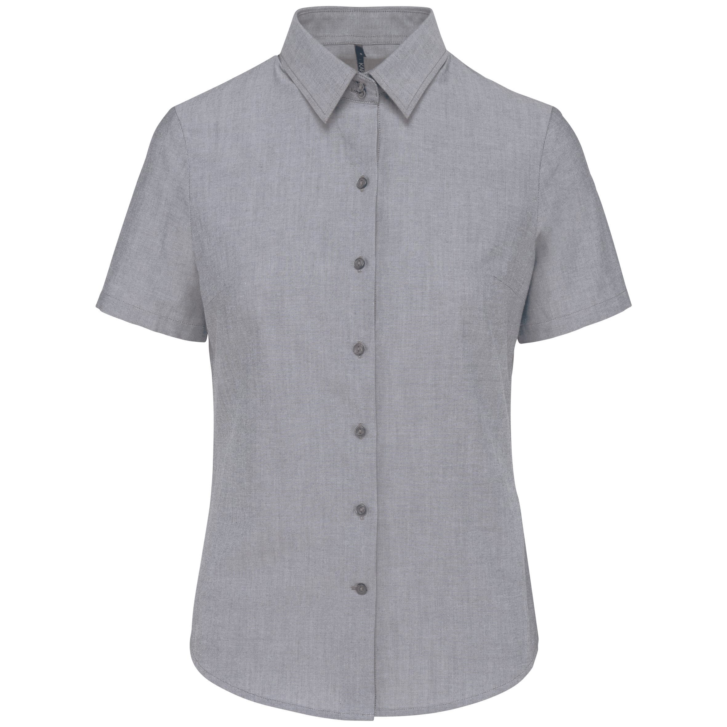 Dames Oxford blouse korte mouwen