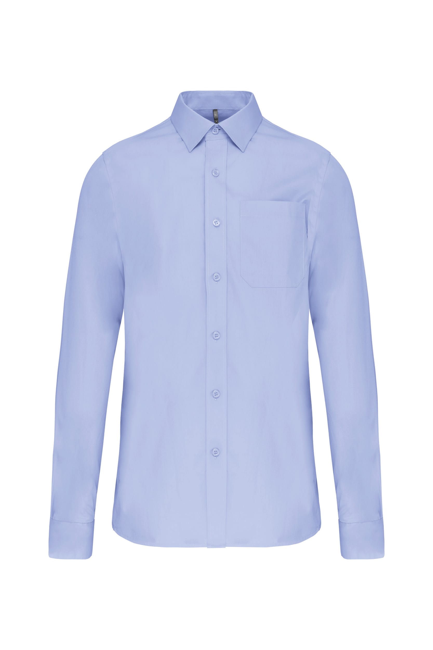 Heren poplin overhemd lange mouwen