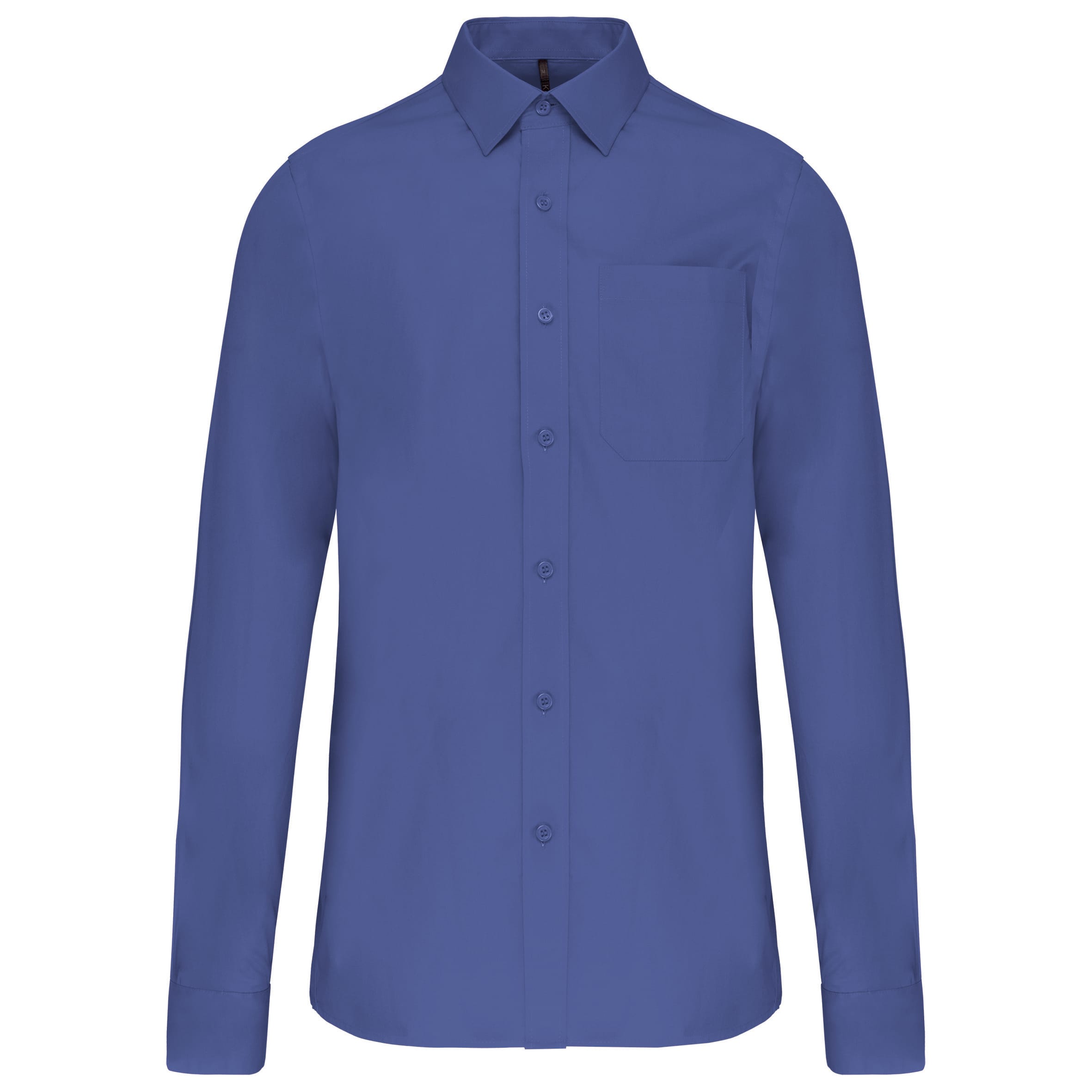 Heren poplin overhemd lange mouwen